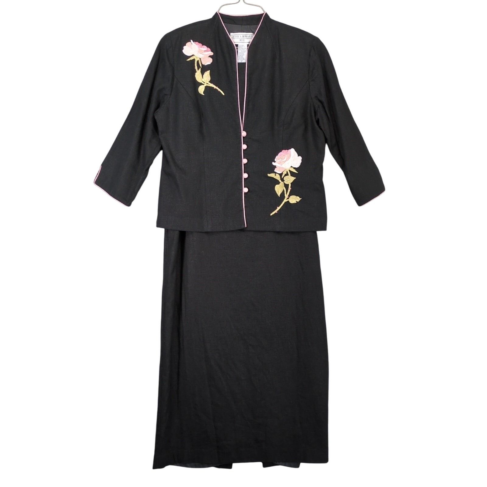 Vintage Jessica Howard Women's 12P 2-pc Dress & Embroidered Jacket Size XL / US 12-14 / IT 48-50 - 1 Thumbnail