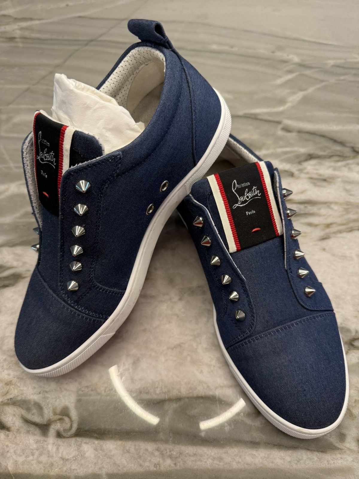 Christian Louboutin FAV FIQUE A VONTADE DENIM Size US 9 / IT 39 - 1 Thumbnail