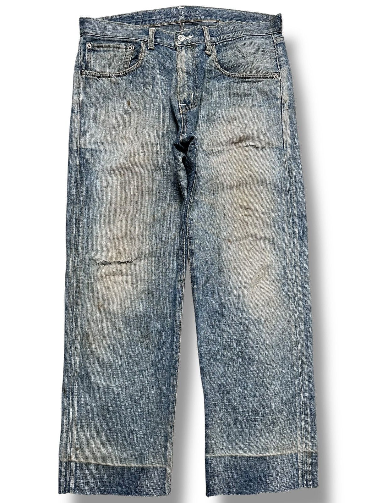 Edwin Edwin 506 Relax Vintage JPN Jeans With Natural Fading & Wear Size US 35 - 1 Thumbnail