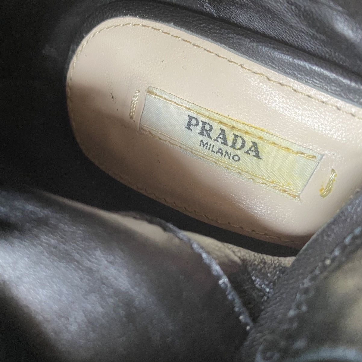 Prada Prada Leather Lace Up Open Toe Boots Size US 7 / IT 37 - 8 Thumbnail