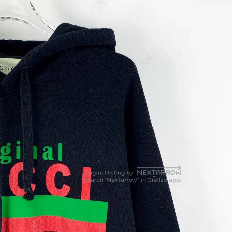 Gucci Gucci Black logo striped printed cotton hooded drawstring Size US XS / EU 42 / 0 - 3 Thumbnail