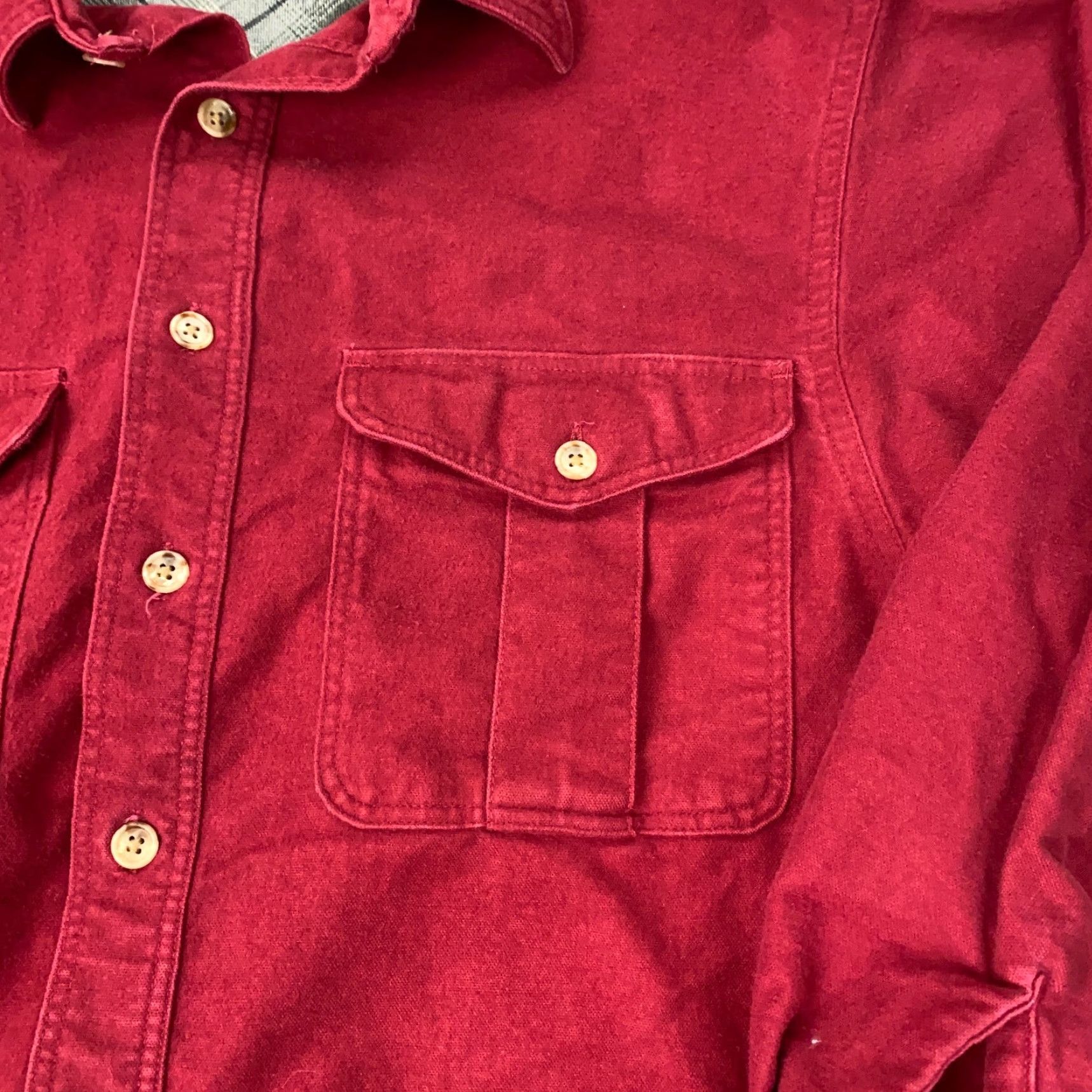 Eddie Bauer VINTAGE Eddie Bauer Men’s Flannel Shirt Adult Medium Red 90s Outdoor Casual Size US M / EU 48-50 / 2 - 2 Thumbnail