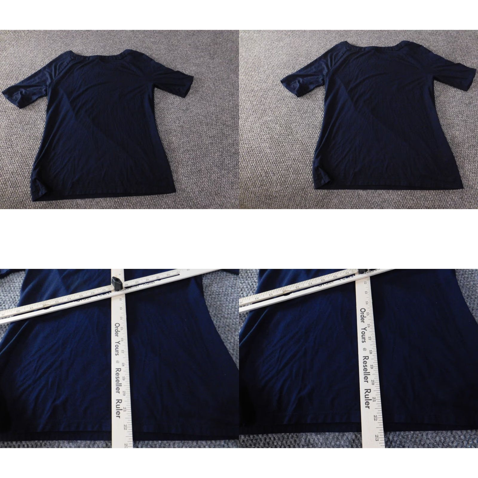 Talbots Talbots Womens Blouse S Blue Crew Neck Short Sleeve Solid Rayon Spandex Pullover Casual Classic Buttondetails Women Shirt Size S / US 4 / IT 40 - 8 Thumbnail