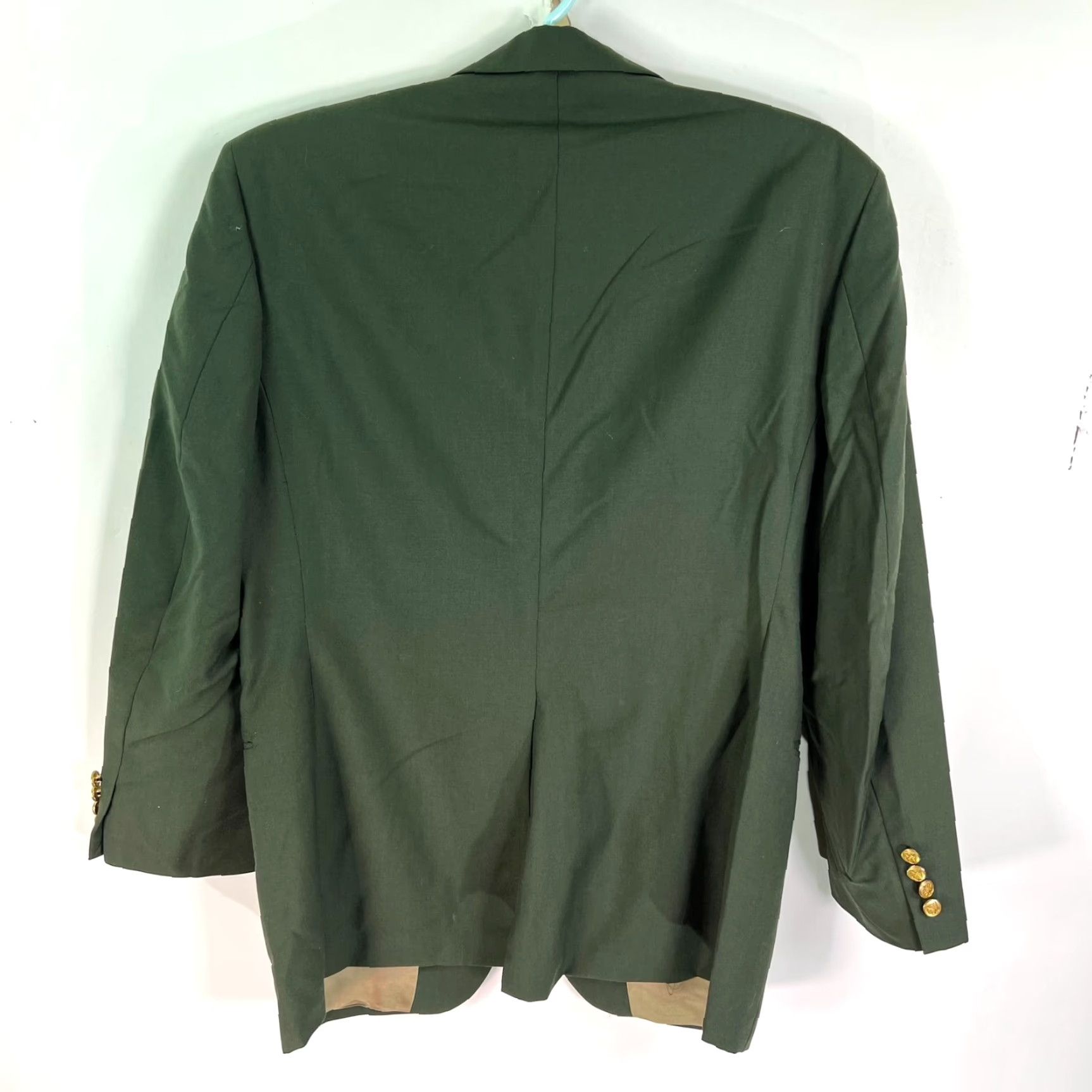 Joseph Vintage Joseph & Feiss Green Wool Blazer Mens 44 Single-Breasted Notch Lapel 90s Style Size 44R - 4 Thumbnail
