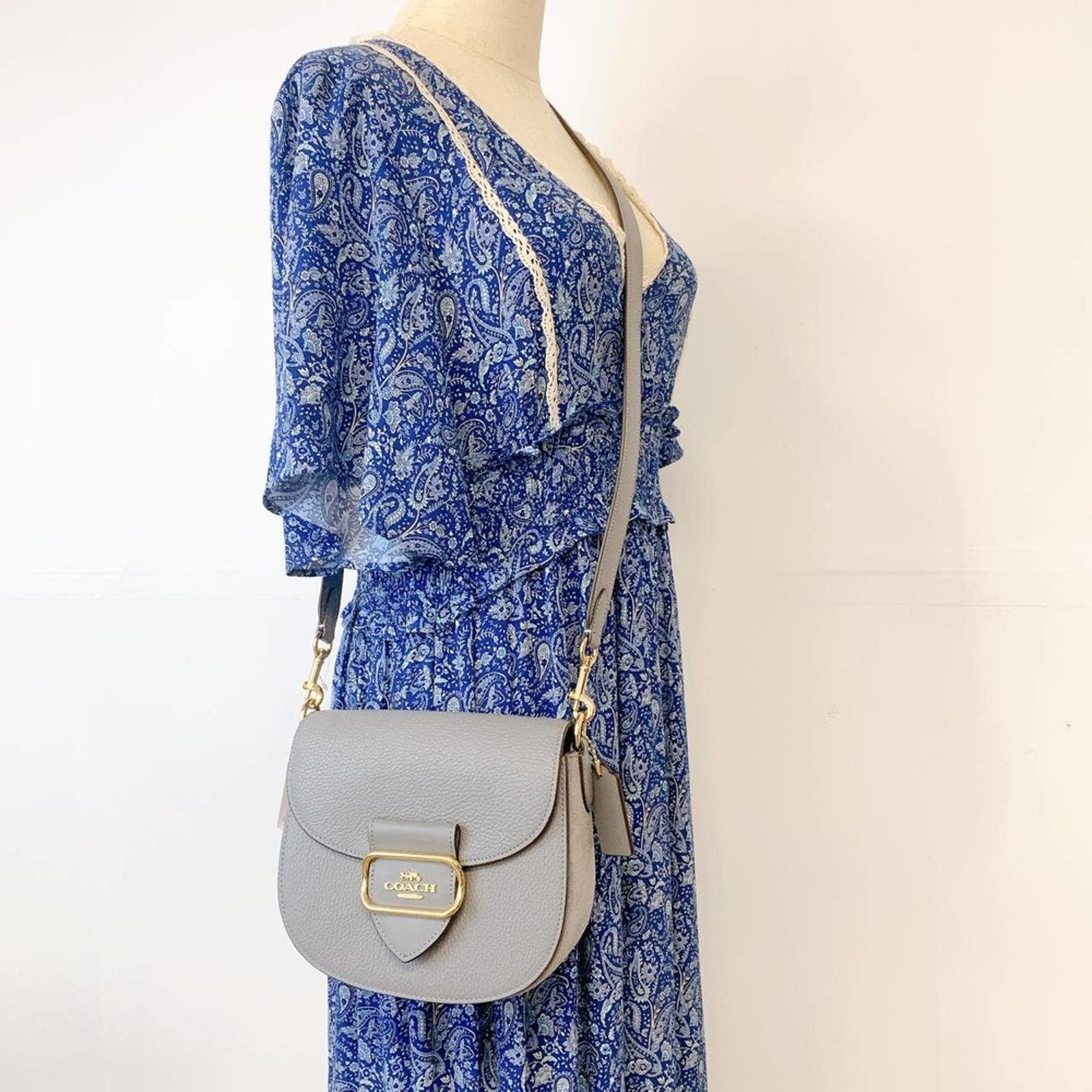 Coach Coach CF316 Morgan Saddle Bag IN Granite Size ONE SIZE - 1 Thumbnail