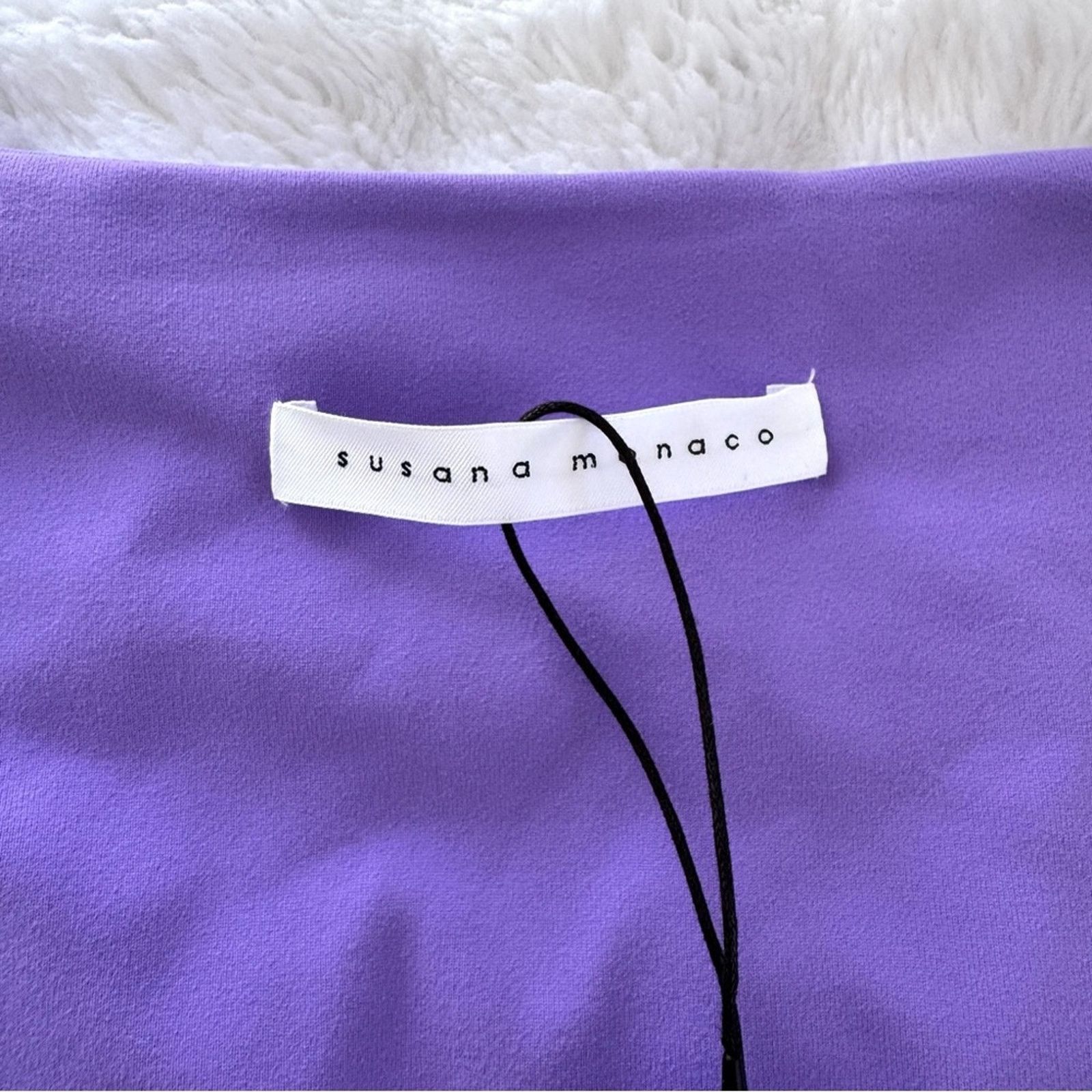Susana Monaco NWT SUSANA MONACO Purple Long Sleeve Women's Crop Top Size S Size S / US 4 / IT 40 - 4 Thumbnail