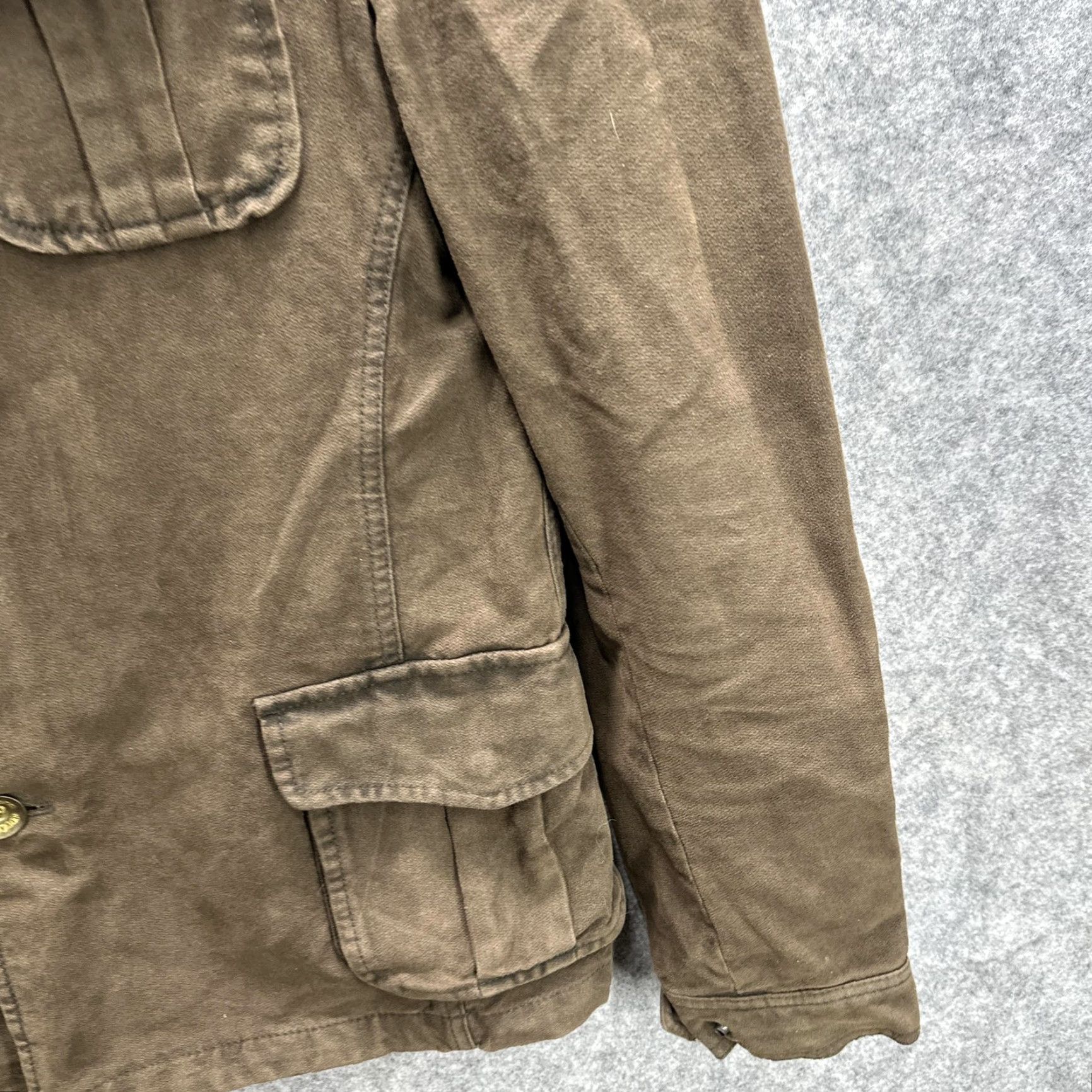 DRYKORN Drykorn Jacket Mens Brown Cotton Canvas Military Field Dakar 3 50 Casual Lined Pockets Button Front Epaulets Army 90s Style Mens/M Size US M / EU 48-50 / 2 - 7 Thumbnail