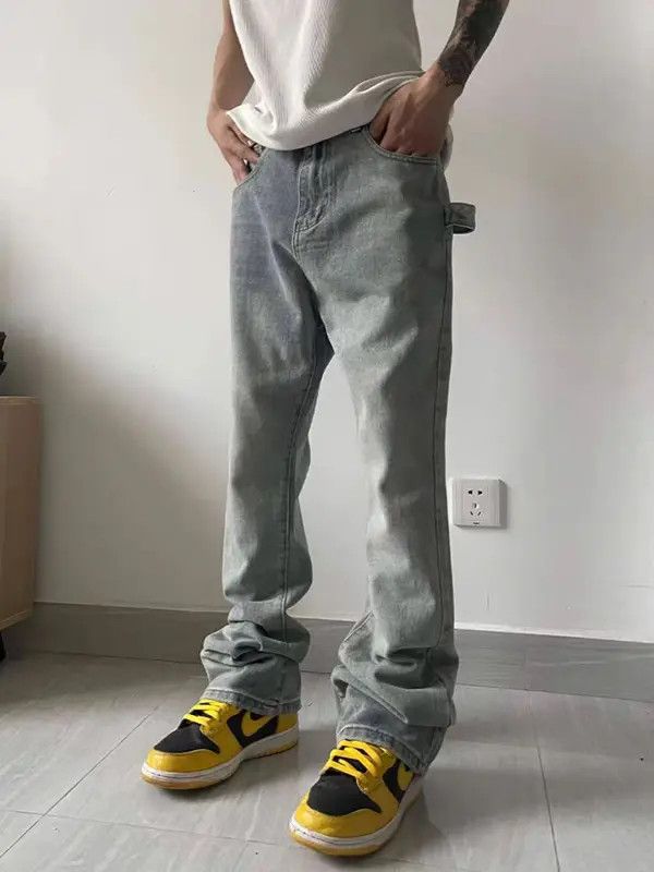 Japanese Brand Vintage street wash casual micro flare lumberjack jeans Size US 32 / EU 48 - 2 Thumbnail