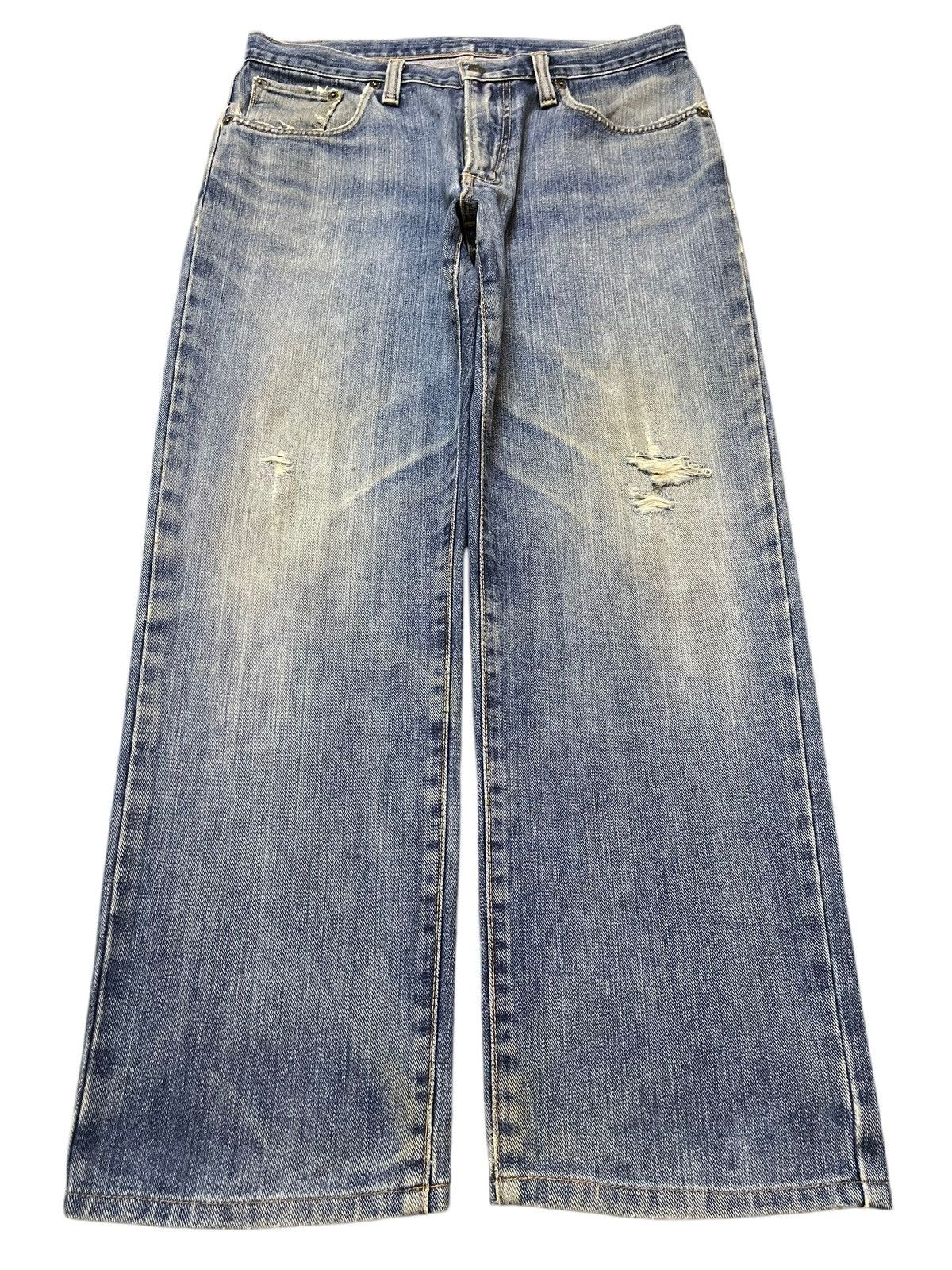 Edwin Vintage Japan Edwin 404 Faded Wash Distress Baggy Jeans Size US 33 - 1 Thumbnail