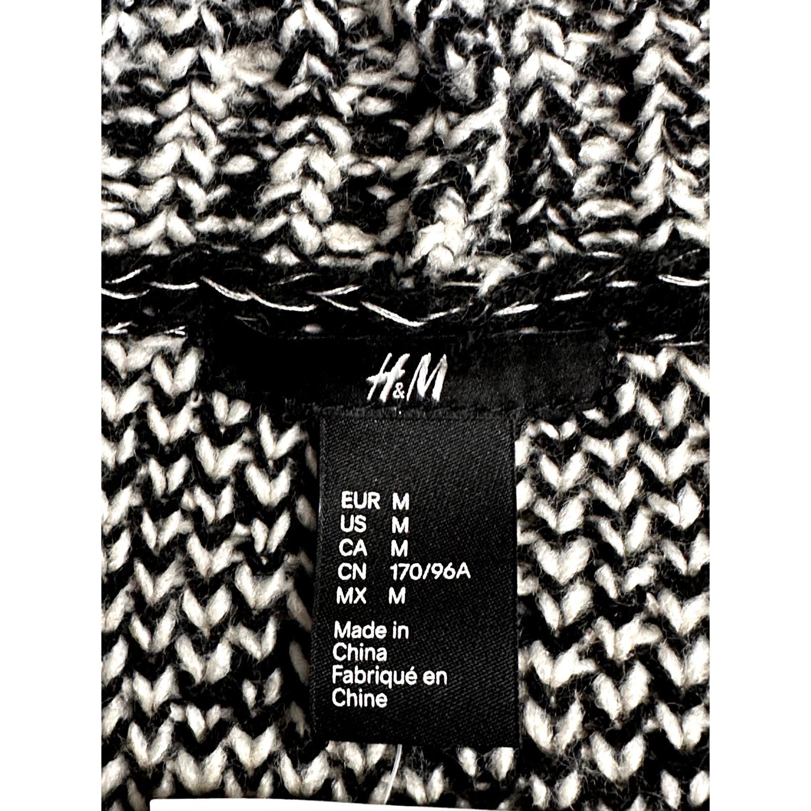 H&M H&M Oversized Cardigan Sweater Open Front Black Cream M NWT Size M / US 6-8 / IT 42-44 - 8 Thumbnail