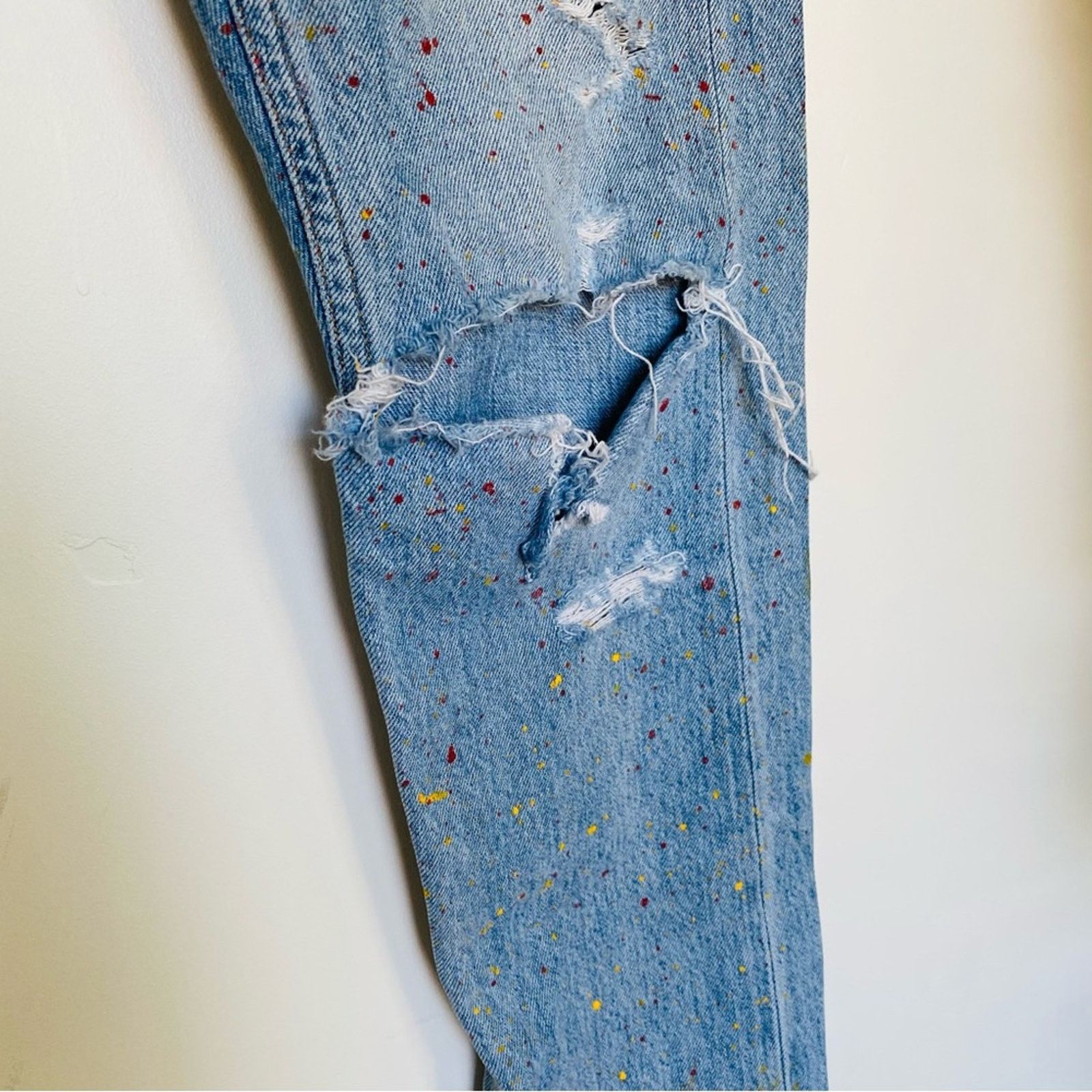 Agolde AGOLDE REVOLVE Jamie Blue High Rise Straight Leg Mom Jeans Size 26" / US 2 / IT 38 - 4 Thumbnail