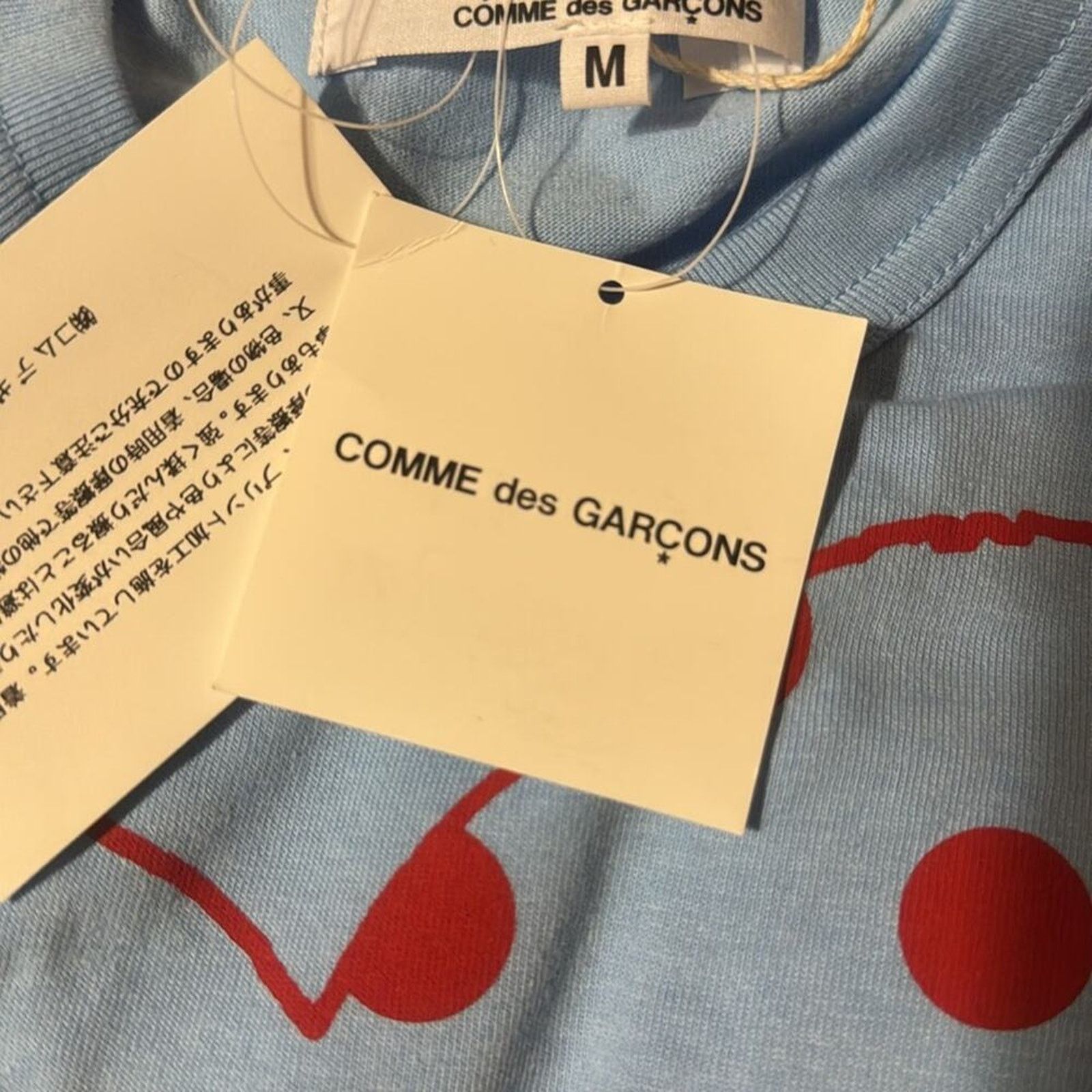 Comme des Garcons PLAY Comme des Garcons PLAY Pastel Polka Dot Logo T Shirt Blue Size M / US 6-8 / IT 42-44 - 7 Thumbnail
