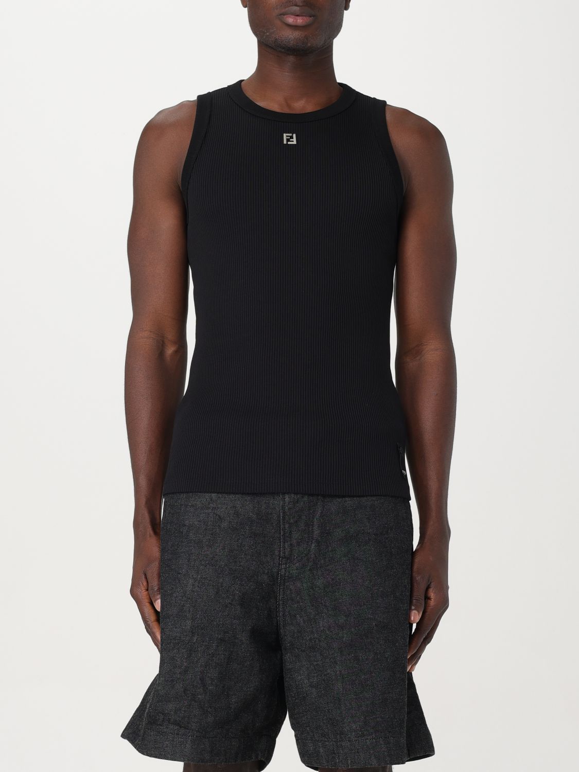 image of Fendi Tank Top Men Black (Size Small)