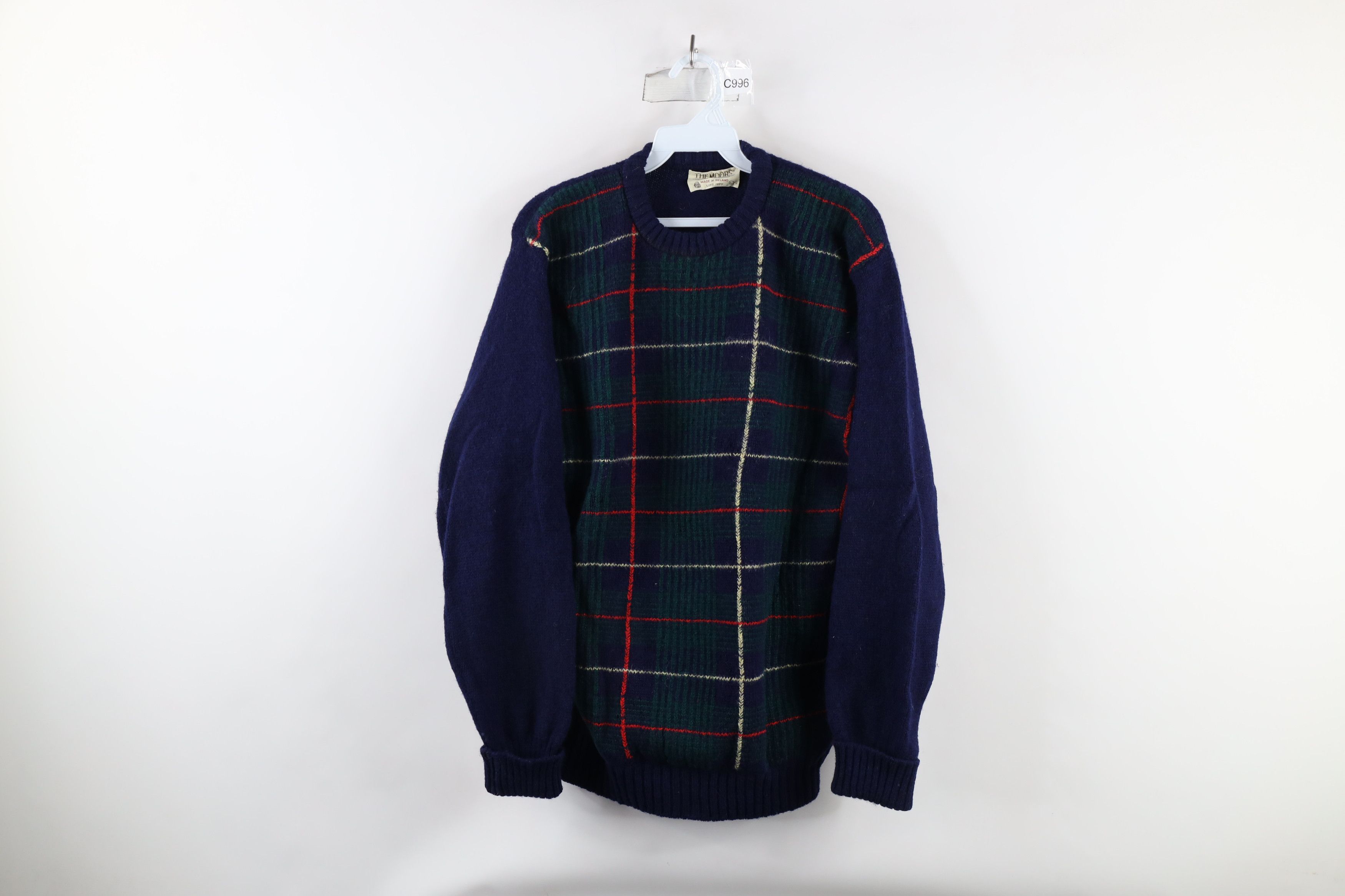 Vintage Vintage 70s Lord Jeff Spun Wool Knit Crewneck Sweater Plaid Size US L / EU 52-54 / 3 - 1 Thumbnail