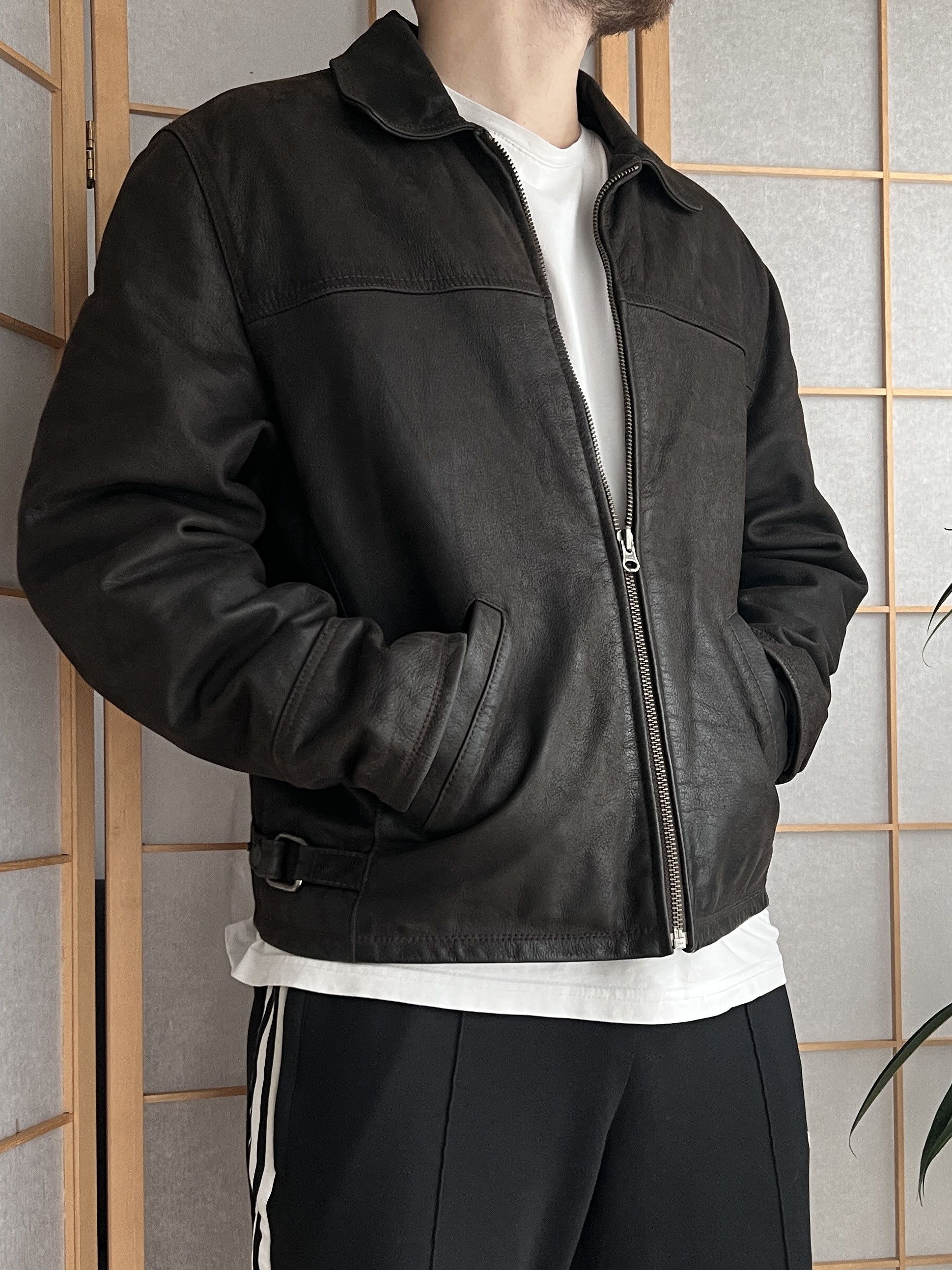 Hysteric Glamour Heavyweight vintage 90s boxy cropped bomber leather jacket L Size US L / EU 52-54 / 3 - 8 Thumbnail