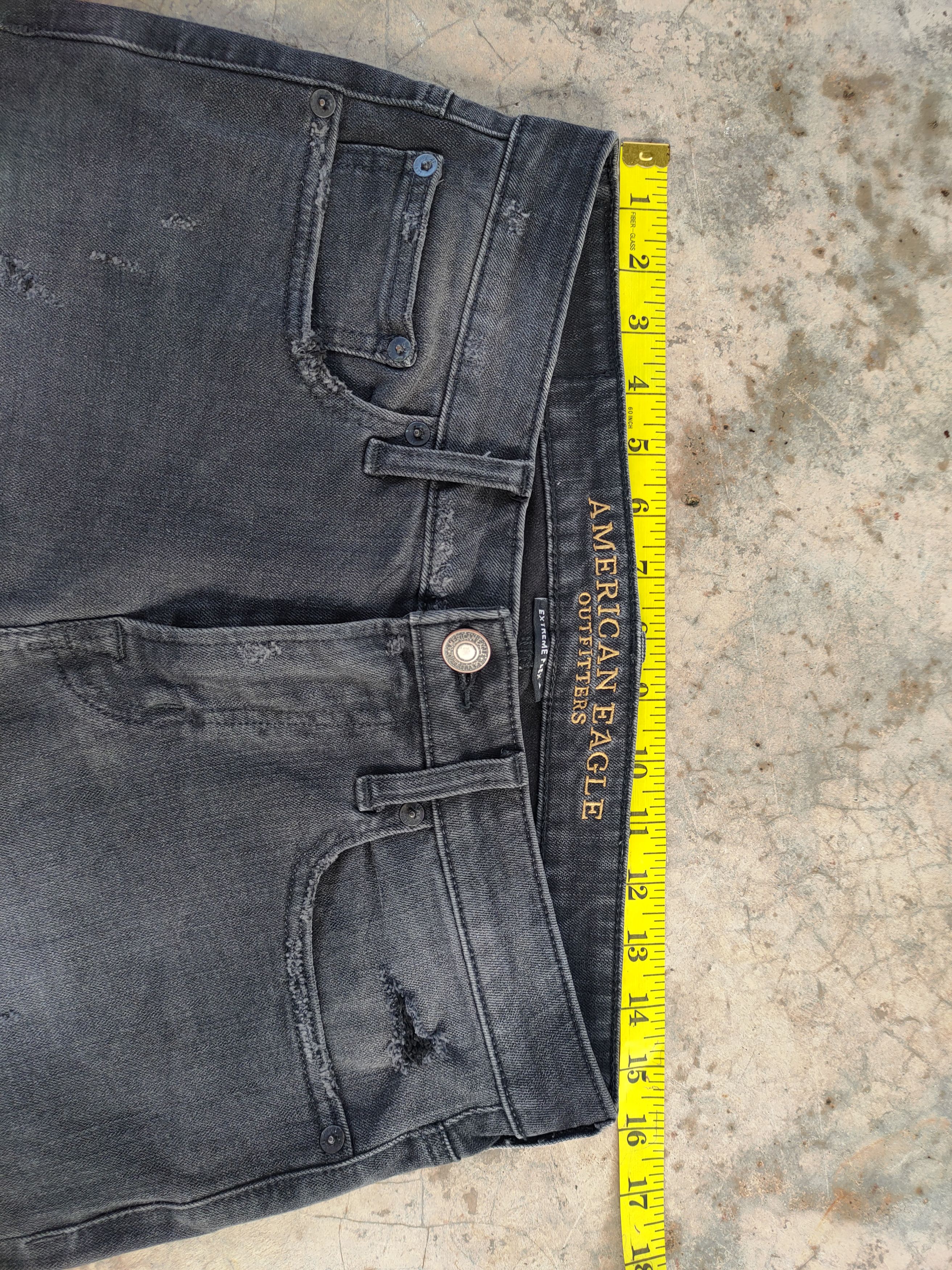 American Eagle Outfitters VINTAGE JAPANESE SKINNY FADED DISTRESSED JEANS DENIM PANTS Size US 31 - 6 Thumbnail
