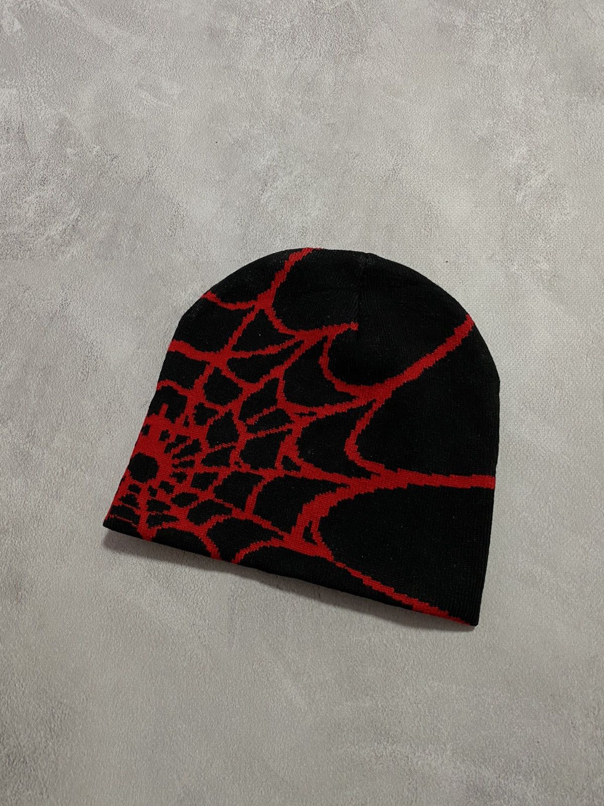 Japanese Brand Vintage 90s Y2K Beanie Hat Spider 🕷️ Man Punk Japanese style Size ONE SIZE - 2 Thumbnail