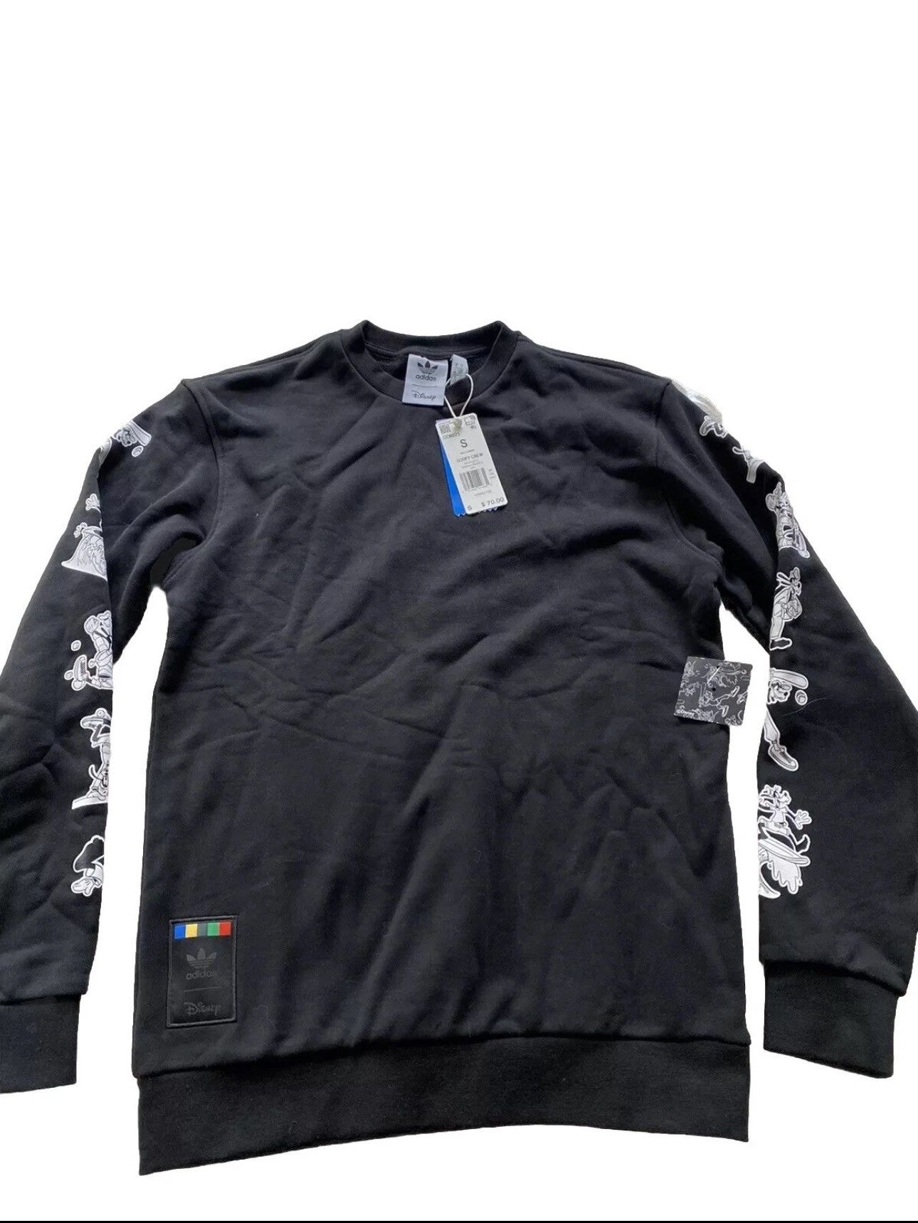 Adidas × Disney Adidas x Disney Goofy Long Sleeve Black Sweatshirt SZ Small Size US S / EU 44-46 / 1 - 3 Thumbnail