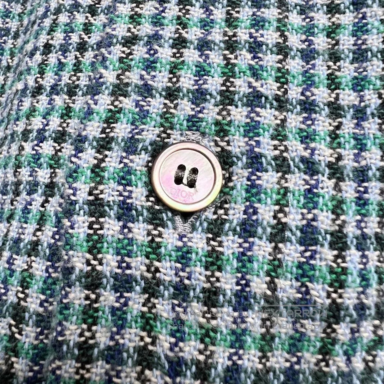 Dior dior ss23 embroidered logo plaid long sleeve shirt. Size US M / EU 48-50 / 2 - 4 Thumbnail