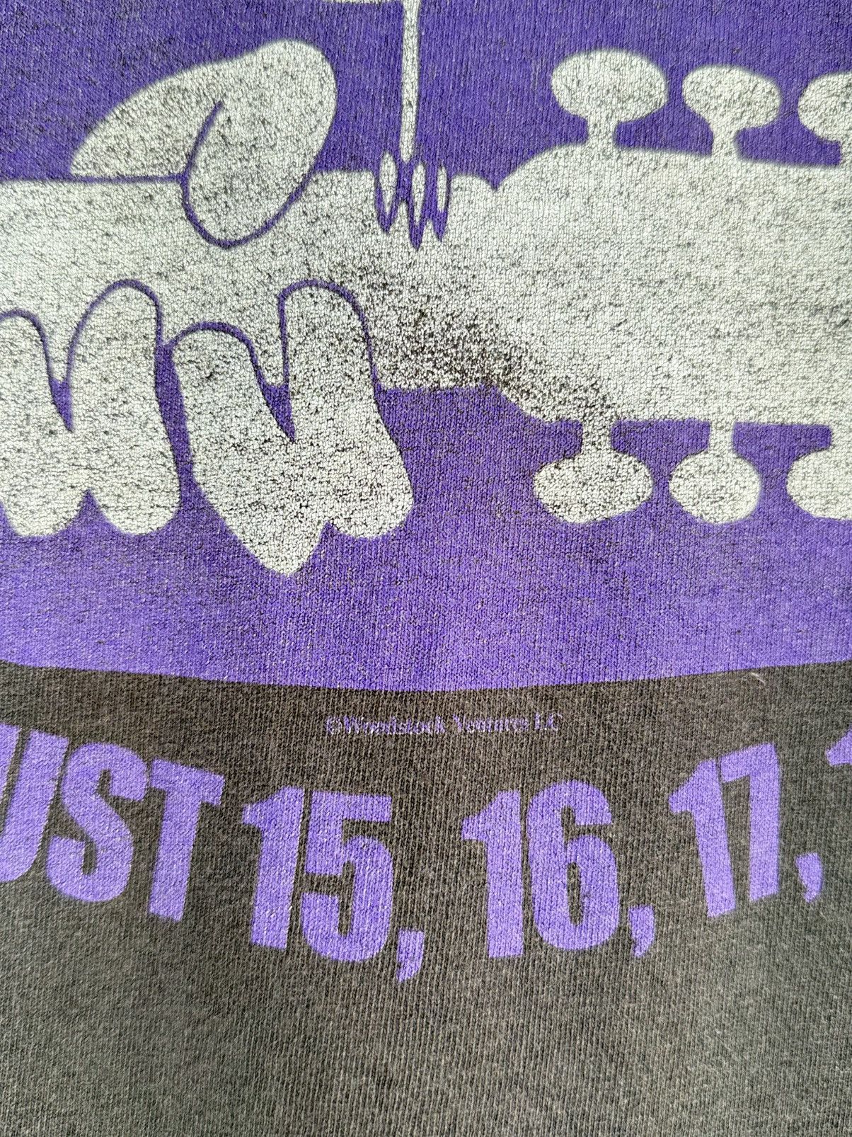 Band Tees Thrashed Vintage 90s Woodstock Festival Sun Faded Grunge Tee Size US L / EU 52-54 / 3 - 4 Thumbnail