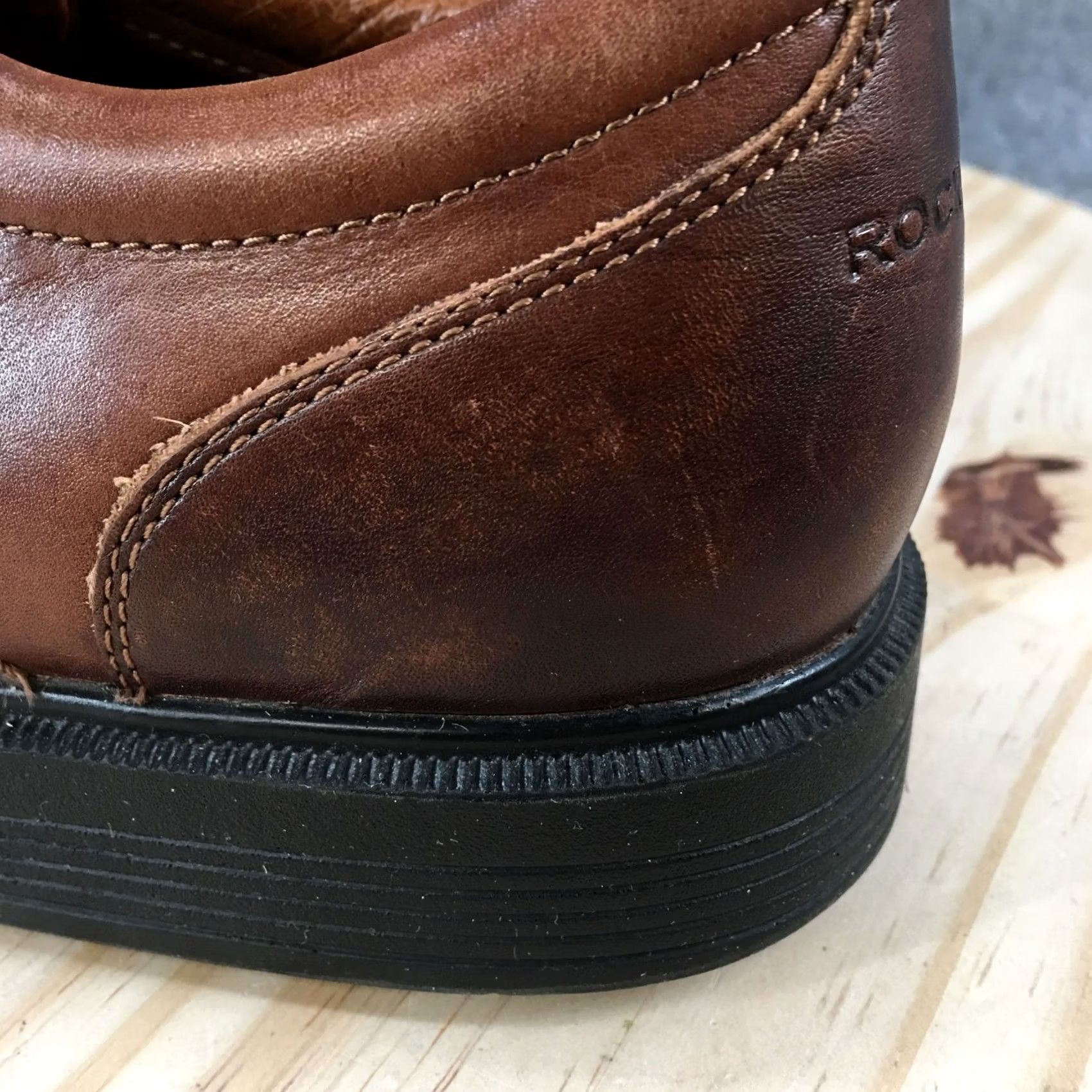 Rockport Rockport Shoes Mens Brown Charles Road Cap Toe Oxford Leather Block V86098 Size ONE SIZE - 5 Thumbnail