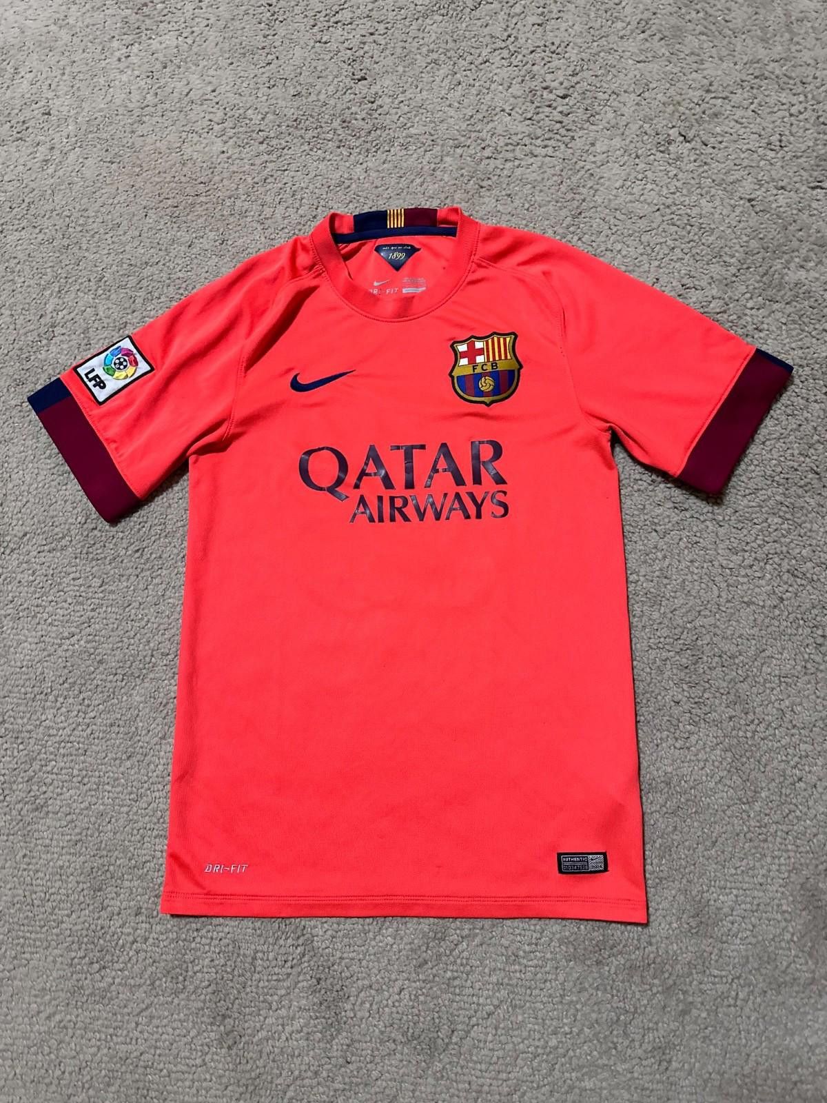 Nike BARCELONA 2014 FOOTBALL SHIRT SOCCER JERSEY NIKE MESSI #10 Size US S / EU 44-46 / 1 - 1 Thumbnail