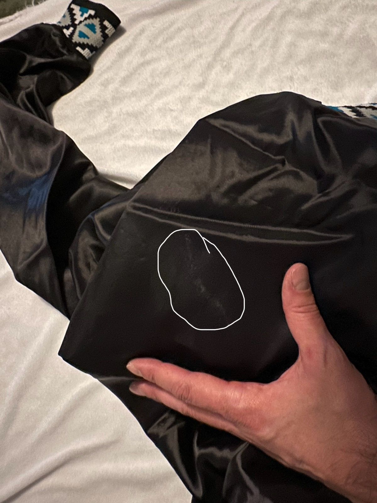 Vintage VTG Black Sheep Satin Jacket Adult SZ XLARGE Black USA Made Size US XL / EU 56 / 4 - 10 Thumbnail