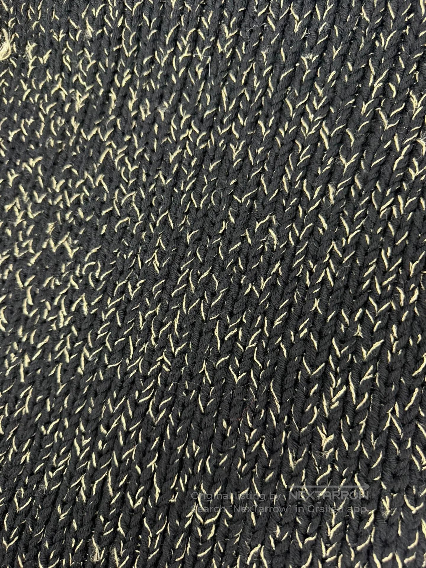 Saint Laurent Paris Saint Laurent Black Gold Blended Wool Scarf. Size ONE SIZE - 5 Thumbnail