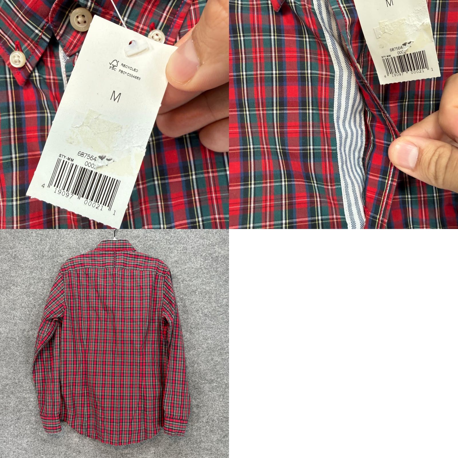 Banana Republic VINTAGE Banana Republic Button-Down Shirt Mens M Red Plaid Slim Fit NEW Size US M / EU 48-50 / 2 - 8 Thumbnail
