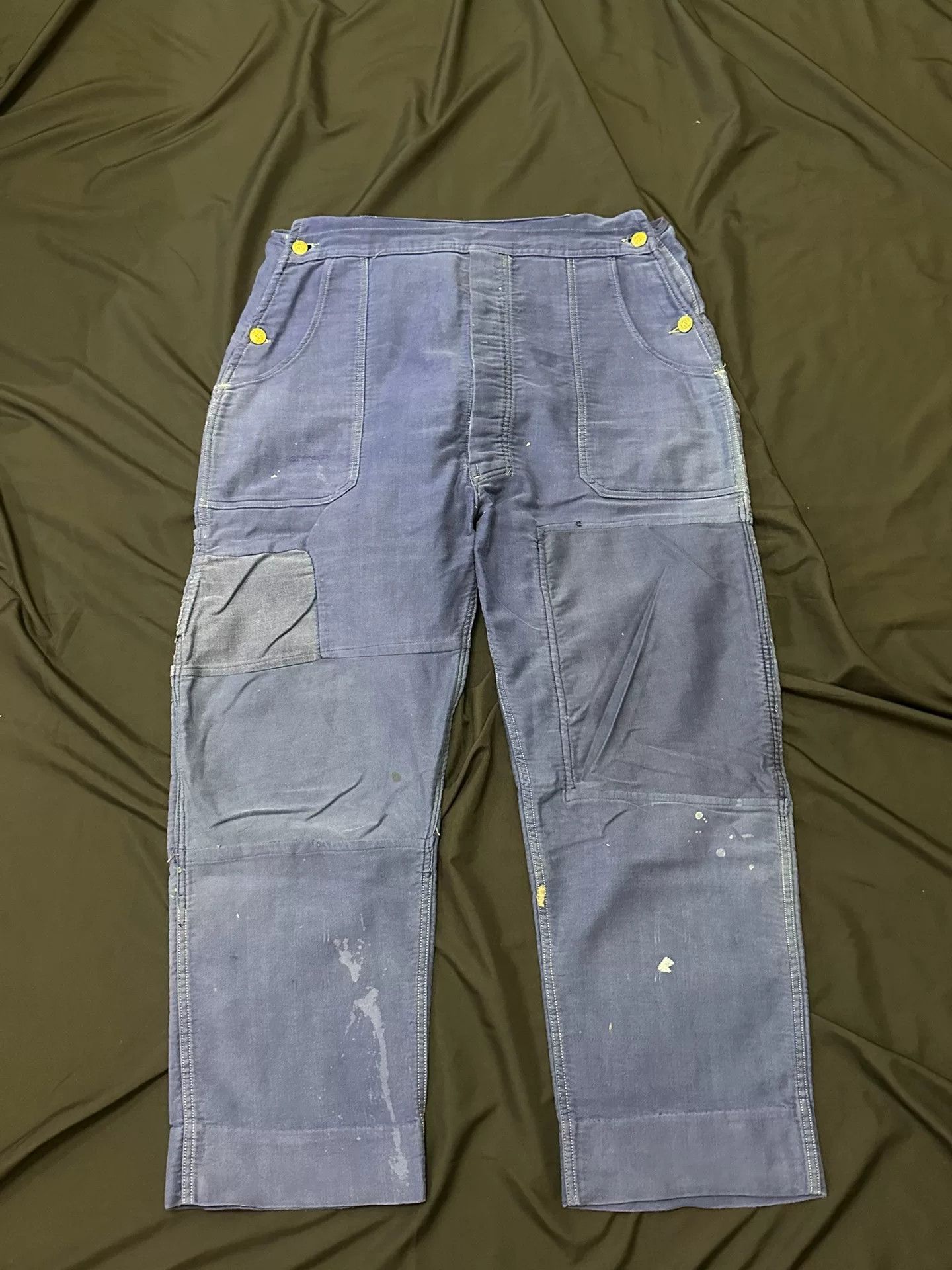 Vintage Vintage 50s French Moleskin Workwear Overalls Size US M / EU 48-50 / 2 - 1 Thumbnail