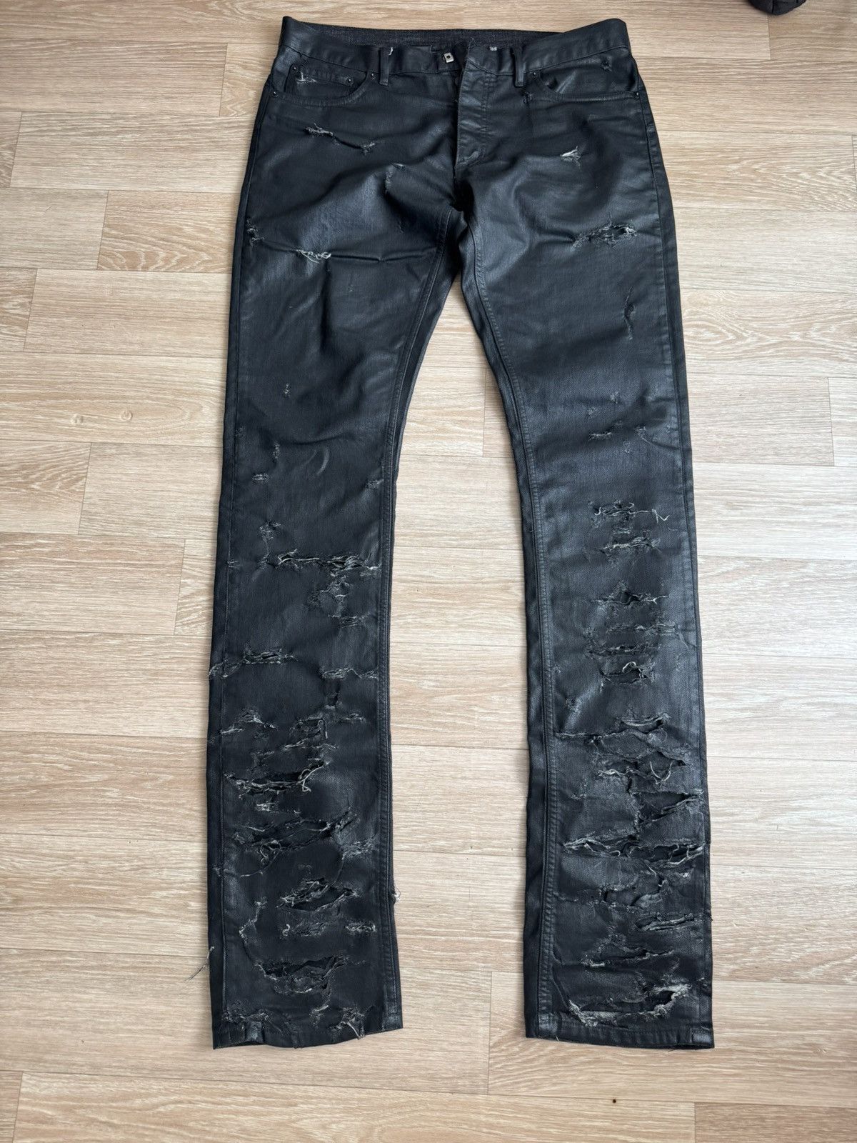Dior Dior Homme S/S 2004 « Strip » Luster Denim Jeans | Grailed