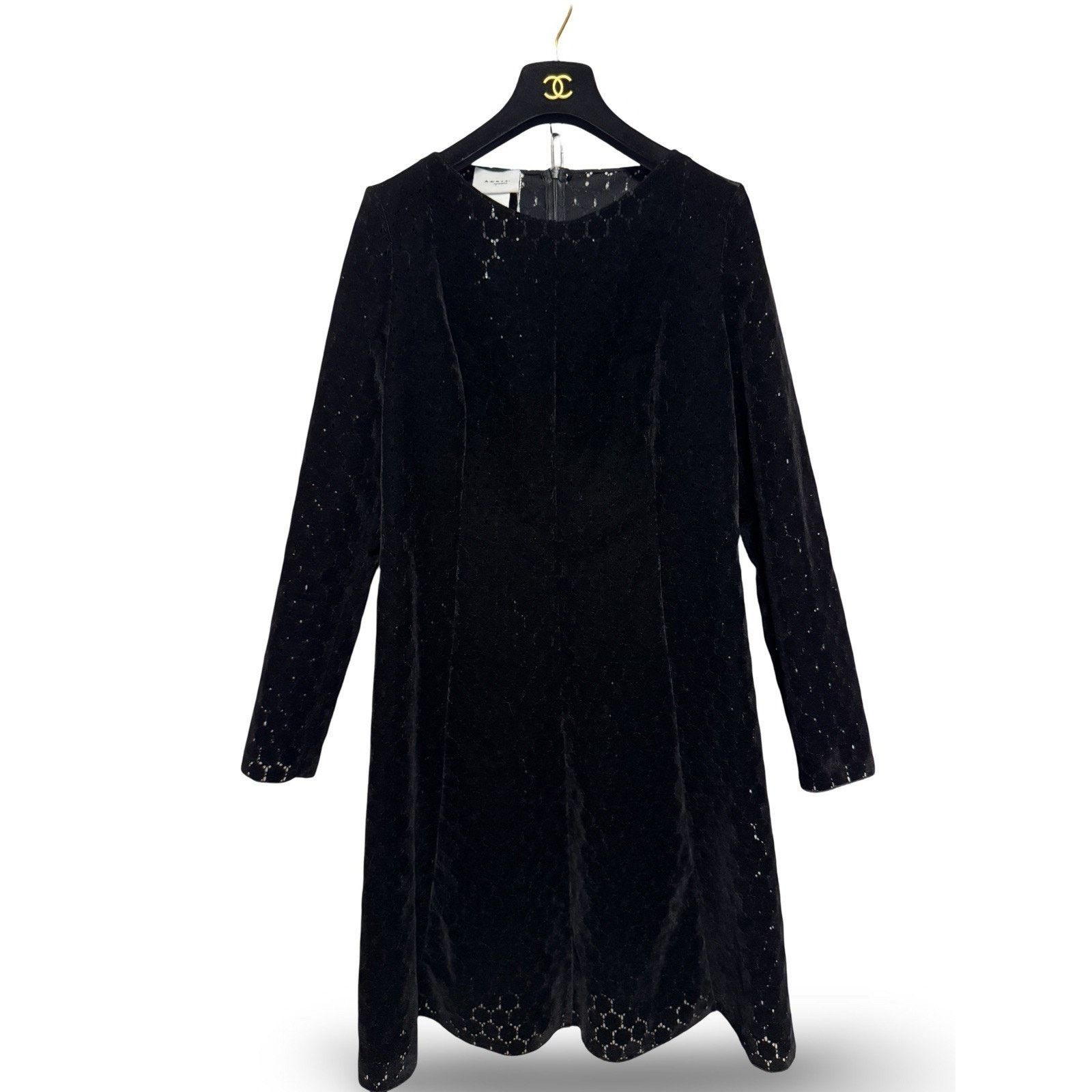 akris punto black dress Men's Notched Lapel Collar Wool Blend Black Overcoat