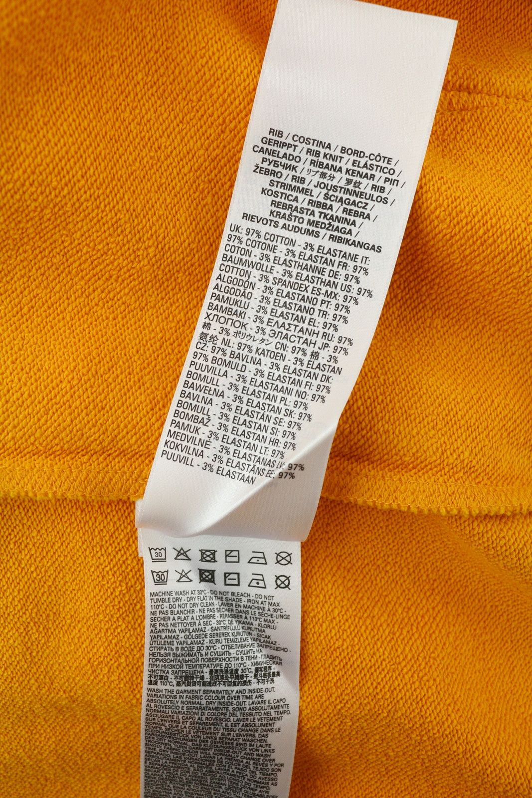 Diesel S-GINN-HOOD-E5 L Yellow Logo Hoodie 41033 Size US L / EU 52-54 / 3 - 9 Thumbnail