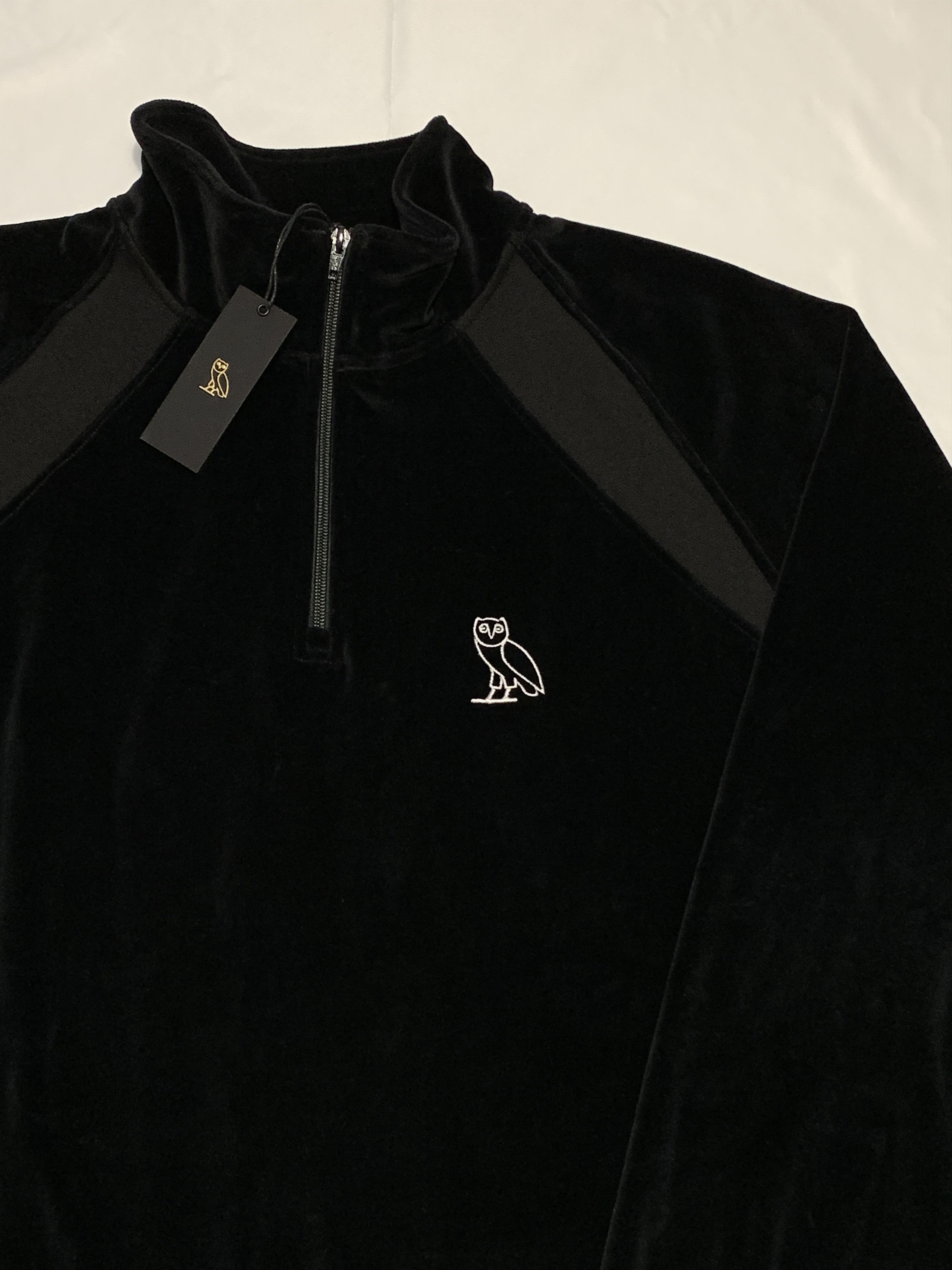 Drake OVO OG Velour Quarter Zip Sweatshirt Black XXXL Size US XXL / EU 58 / 5 - 3 Thumbnail