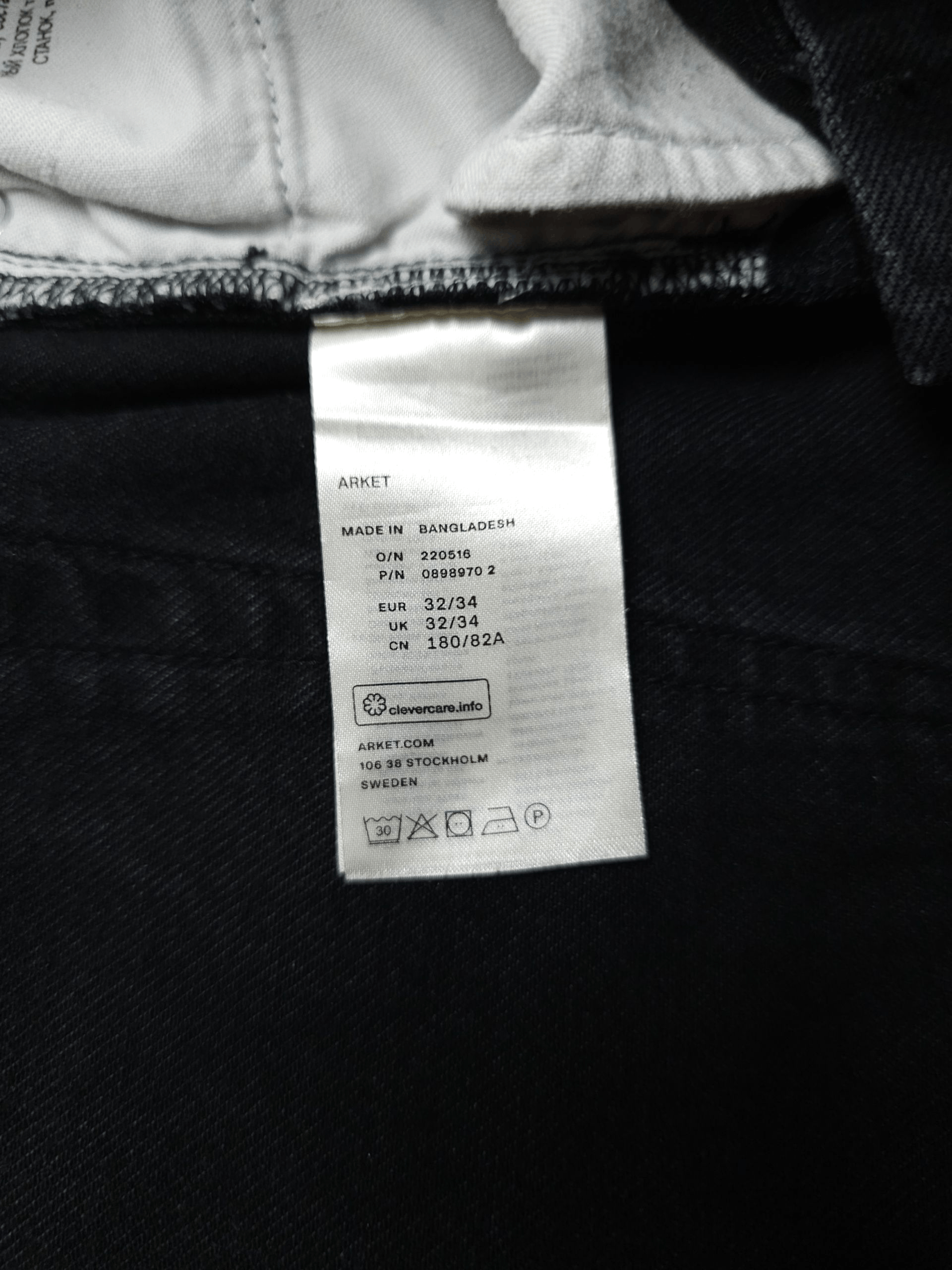 Arket 💎 Arket 32/34 Classic Straight Casual Cotton Jeans Trousers Size US 32 / EU 48 - 8 Thumbnail