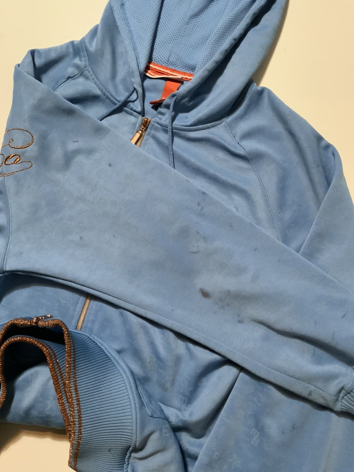 Rocawear × Vintage Vintage Y2K 2000s Rocawear Denim Flight Wings Zip Hoodie Size US XL / EU 56 / 4 - 9 Thumbnail