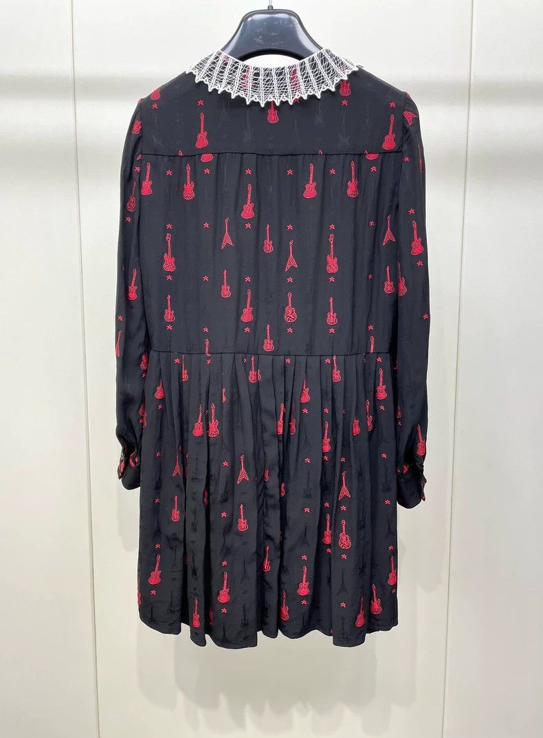 Saint Laurent Paris Saint Laurent Paris size 34 Lace doll collar dress Size M / US 6-8 / IT 42-44 - 2 Thumbnail