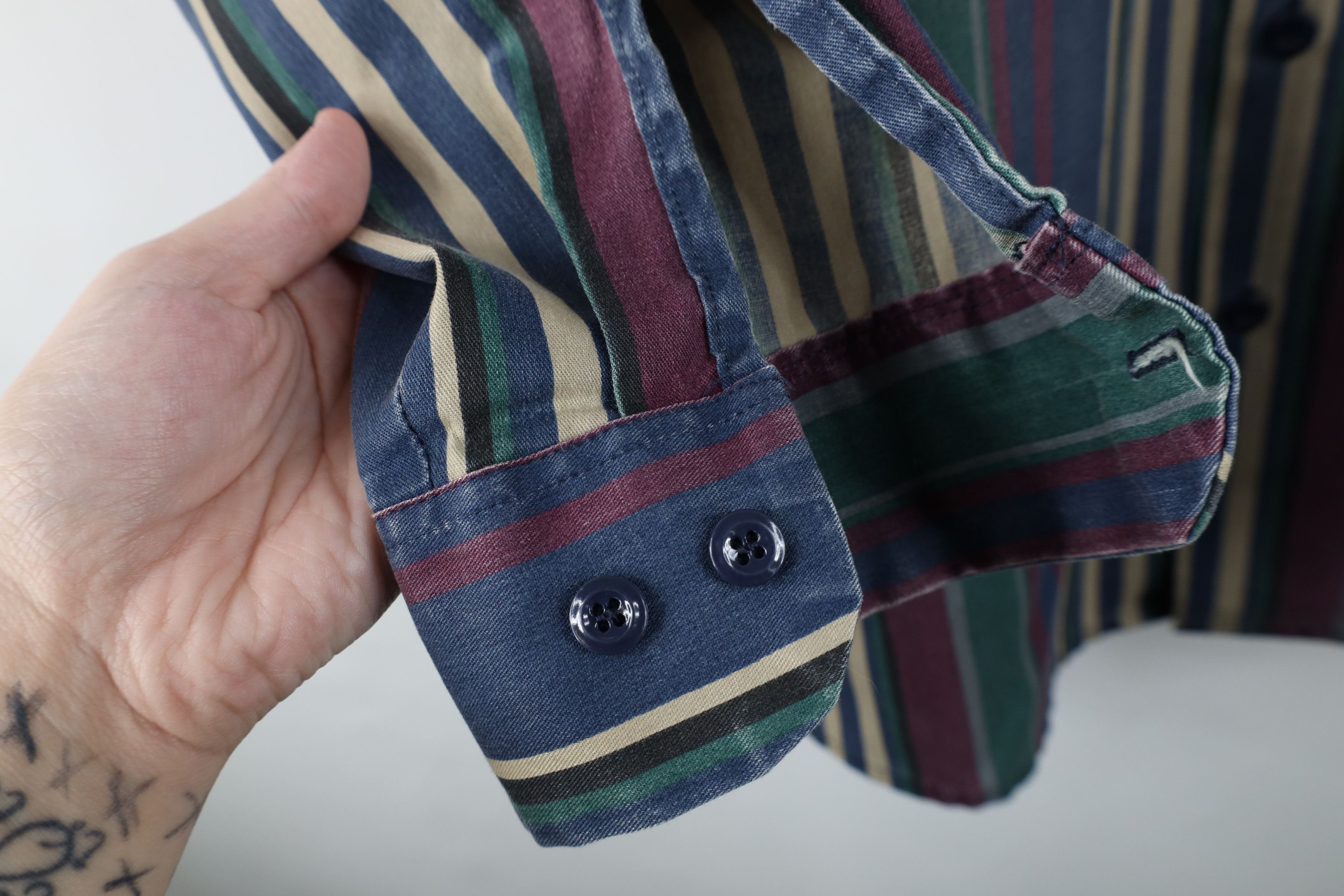 Dickies Vintage 90s Dickies Striped Collared Button Shirt USA Size US L / EU 52-54 / 3 - 6 Thumbnail