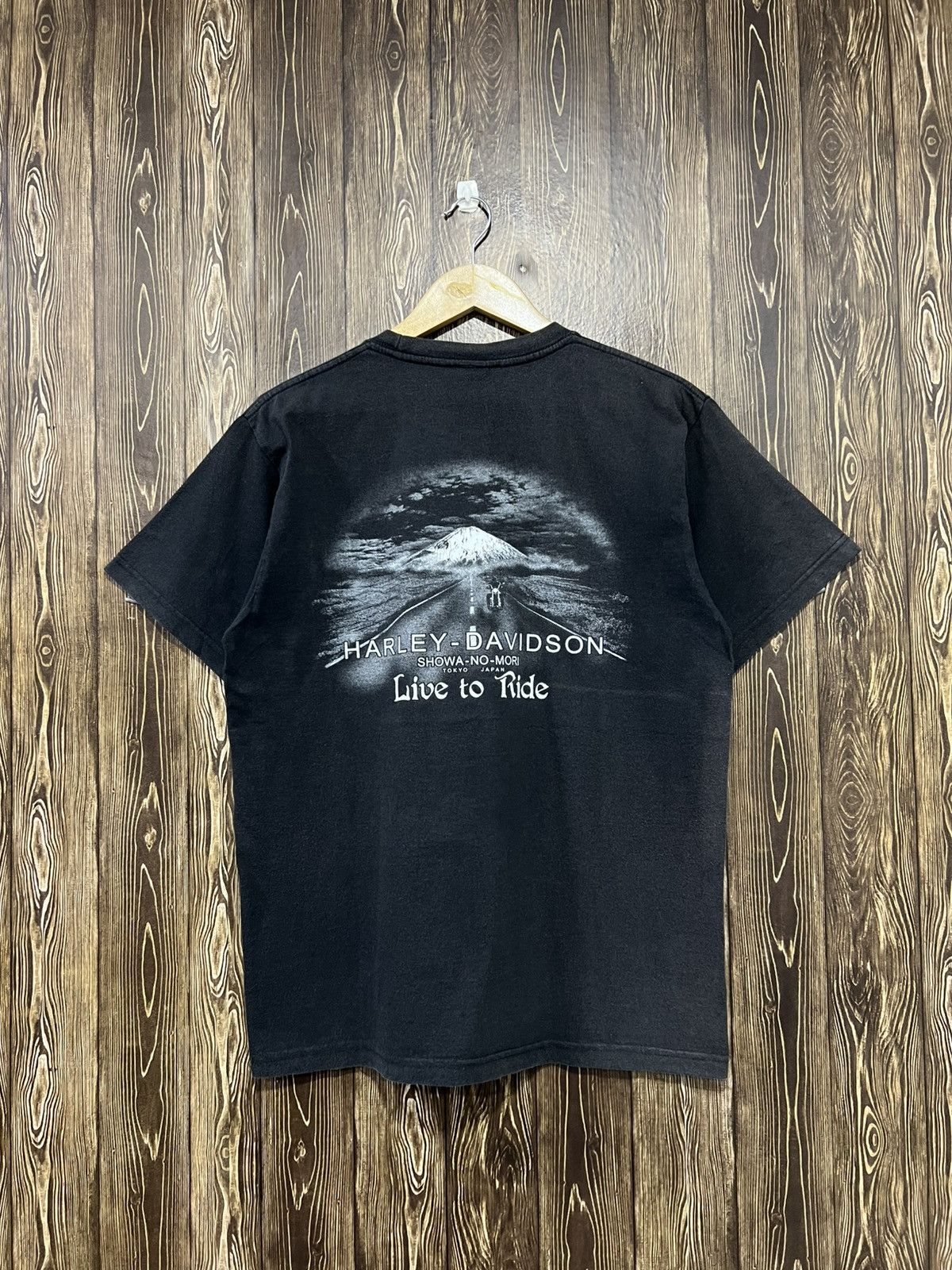Harley Davidson Vintage Harley Davidson Showa-No-Mori Tokyo Japan Tshirt Size US M / EU 48-50 / 2 - 1 Thumbnail