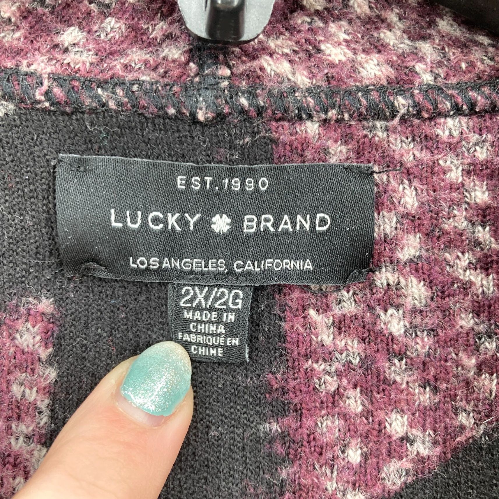 Lucky Brand Lucky Brand Cardigan Open Front Sweater Women's Plus 2X Red Aztec Western Size XXL / US 16-18 / IT 52-54 - 4 Thumbnail