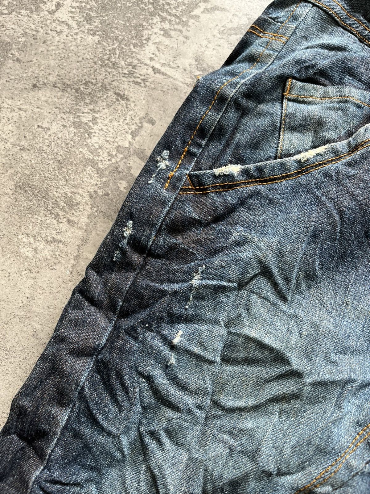 5351 POUR LES HOMMES HOMME Japan Skull Denim – Grunge Style Size US 32 / EU 48 - 9 Thumbnail