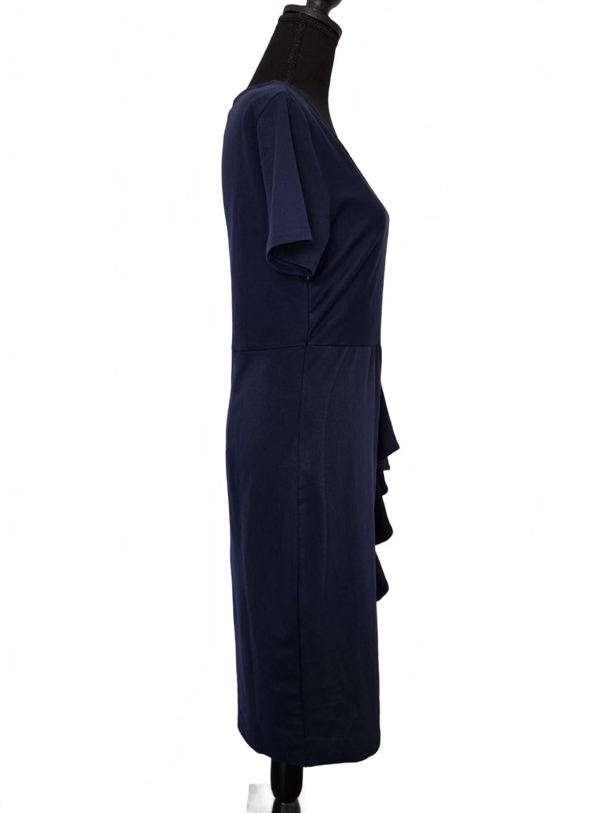 Other Oxiuly Women's V Neck Slim Ruffle Hem Sheath Dress - NWT Size M / US 6-8 / IT 42-44 - 5 Thumbnail