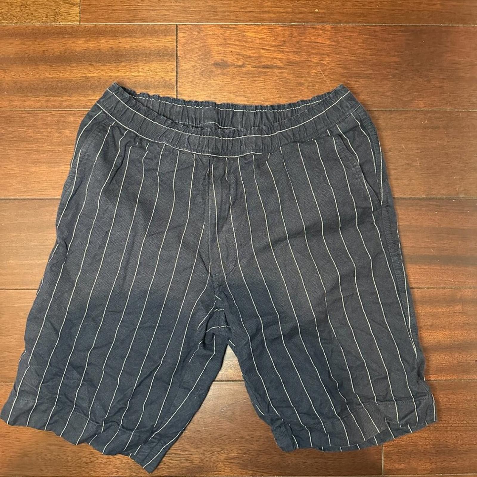 Our Legacy Our Legacy Men’s Pinstripe Shorts – Navy/White – Size 46 Size US 44 / EU 60 - 3 Thumbnail
