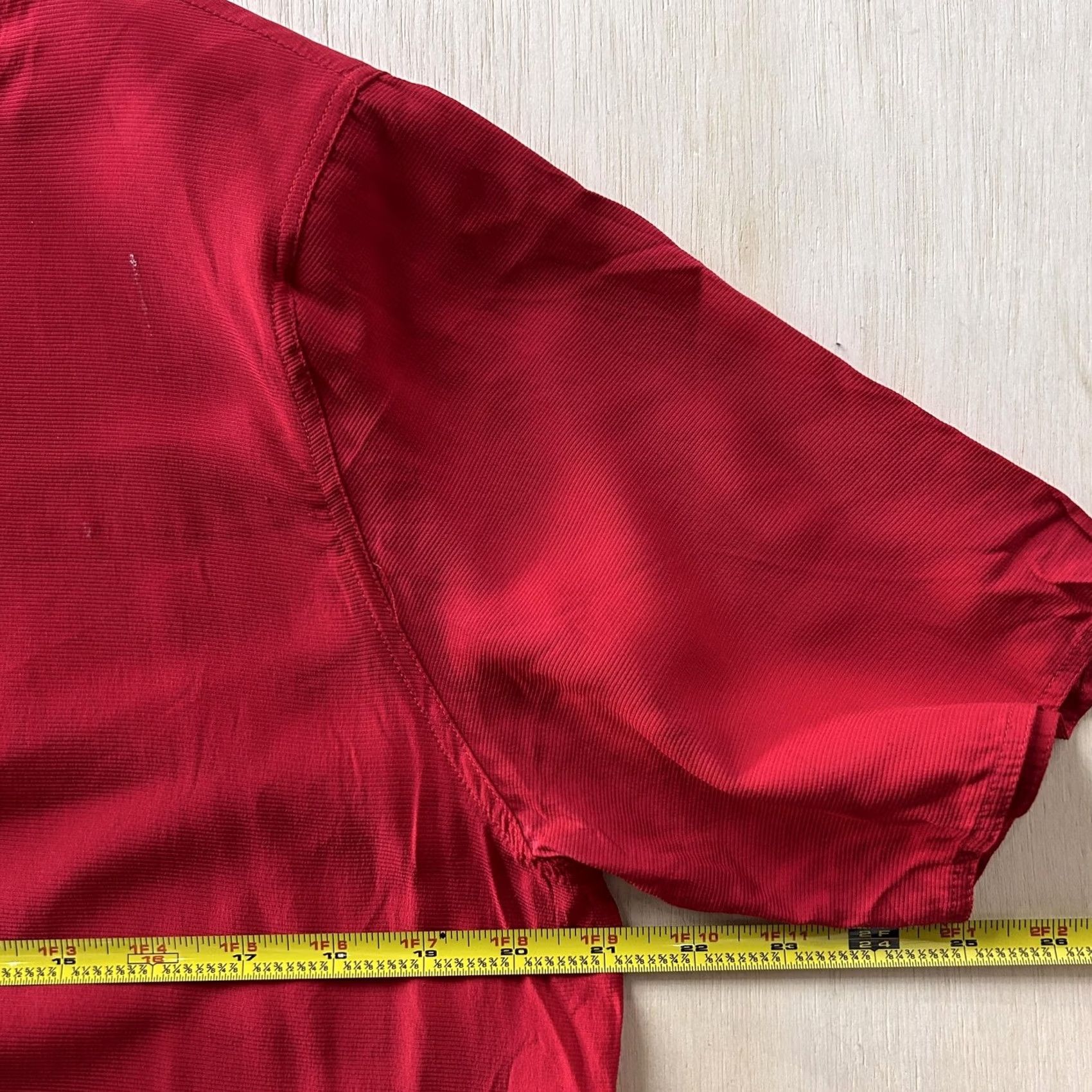 Vintage Vintage 90s Blouse Womens Medium Red Silk Short Sleeve Basic Pullover Solid Top Size M / US 6-8 / IT 42-44 - 4 Thumbnail