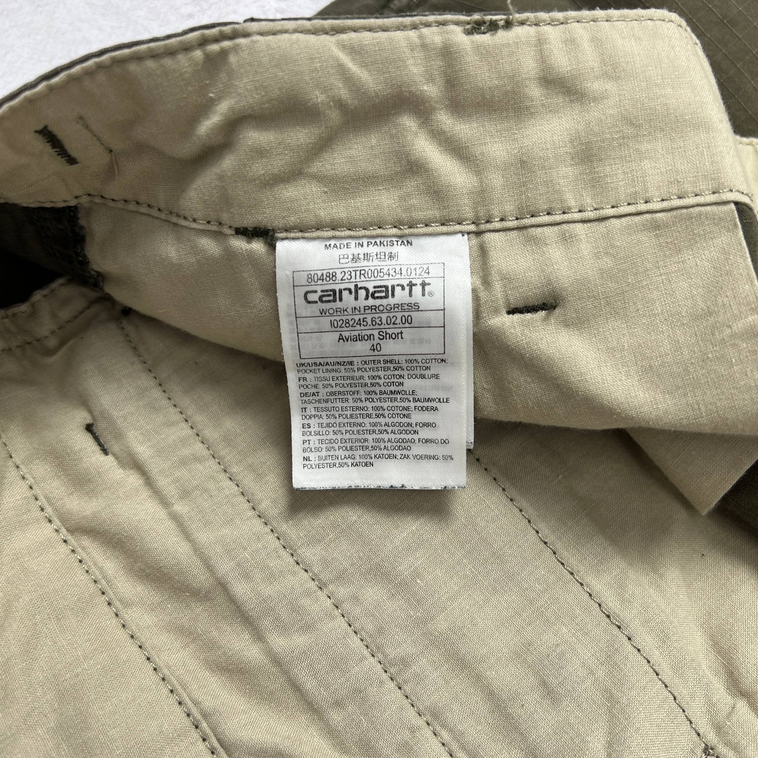 Carhartt Carhartt WIP Aviation Shorts Olive Green Ripstop Men's Size US 40 / EU 56 - 13 Thumbnail