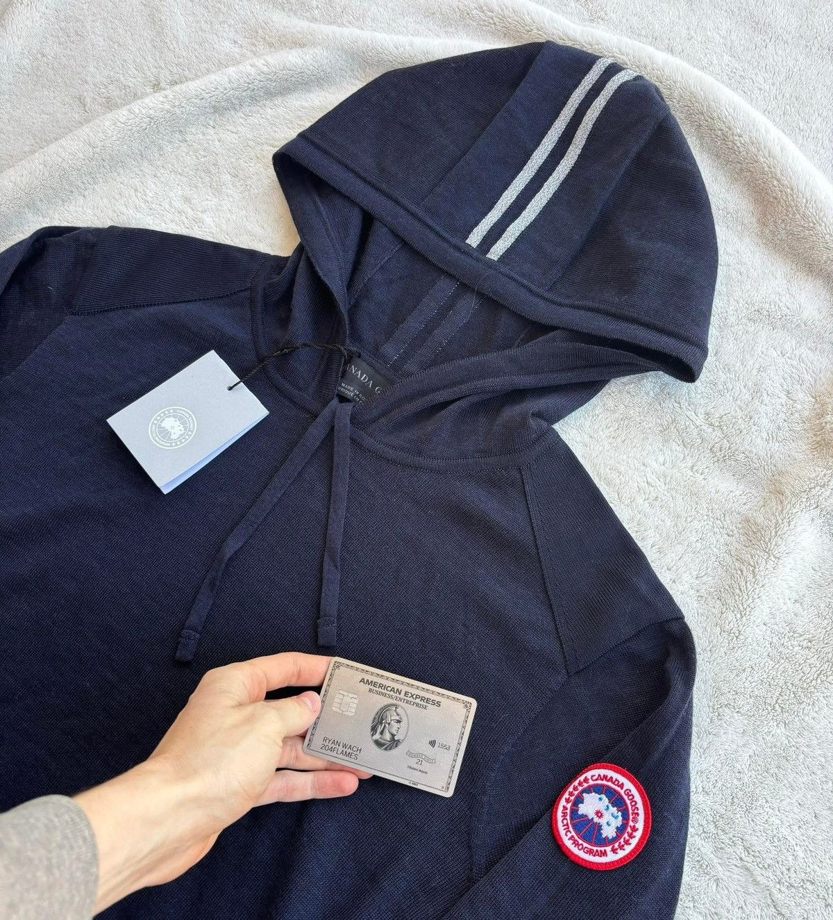 Canada Goose Canada Goose Navy Amherst Knit Hoodie Size US XL / EU 56 / 4 - 2 Thumbnail