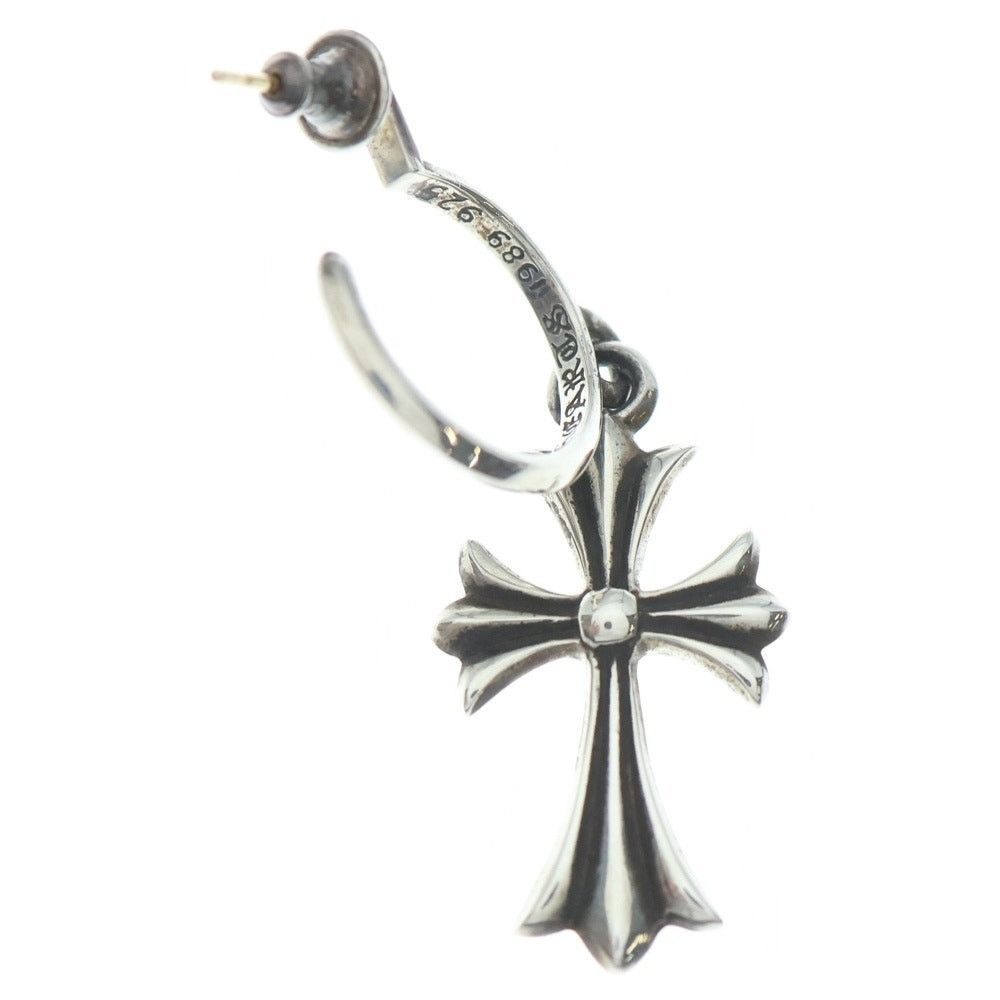 Chrome Hearts CHROME HEARTS Tiny CH Cross Hoop Earring Silver Size ONE SIZE - 2 Thumbnail