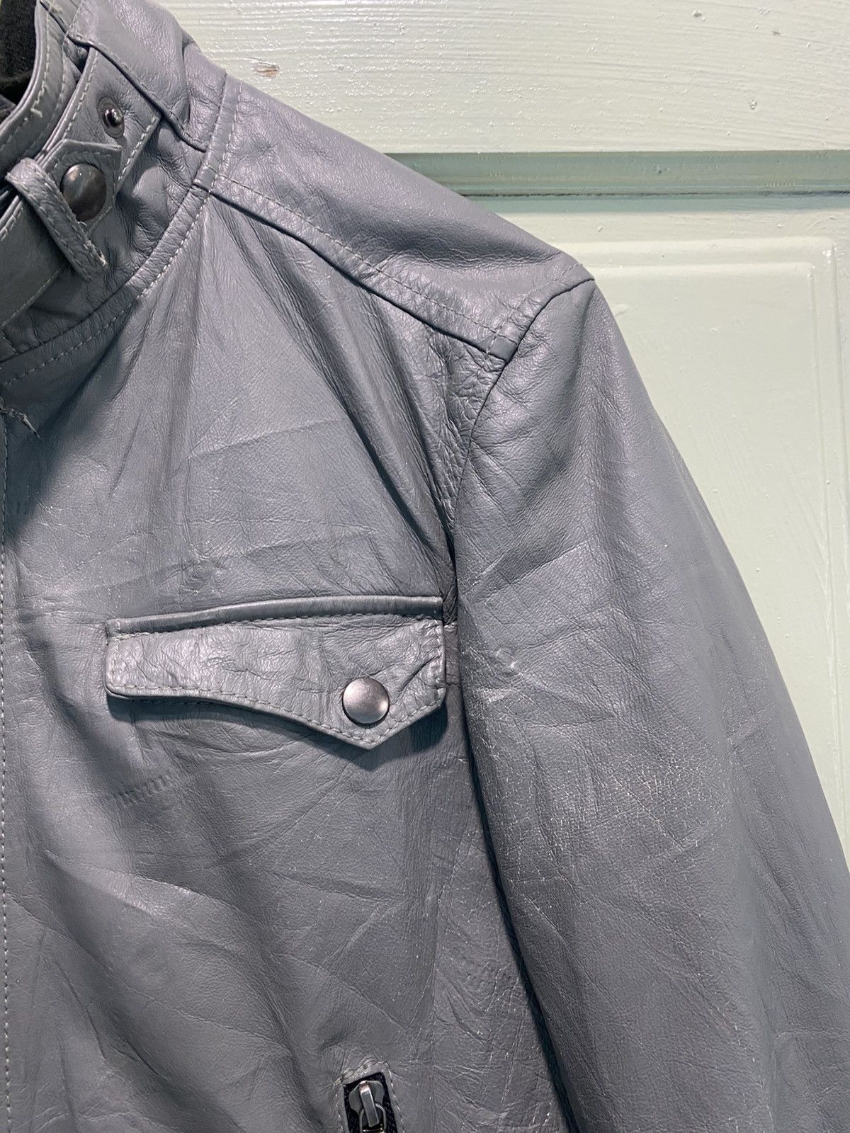 Katharine Hamnett London Hamnett Blouson Bomber Leather Jacket Size M / US 6-8 / IT 42-44 - 5 Thumbnail