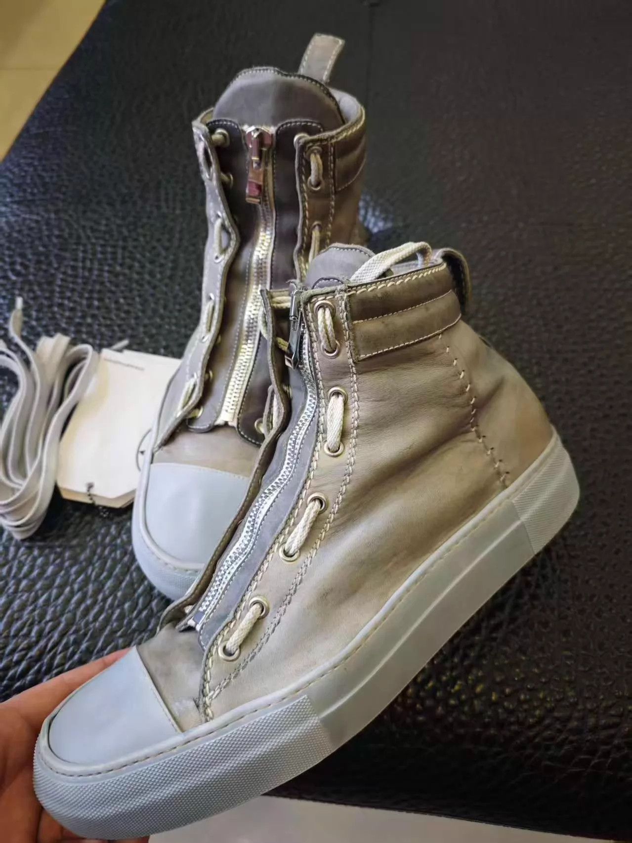 Incarnation incarnation horsehide hi-top handmade sneaker 43 Size US 10 / EU 43 - 2 Thumbnail