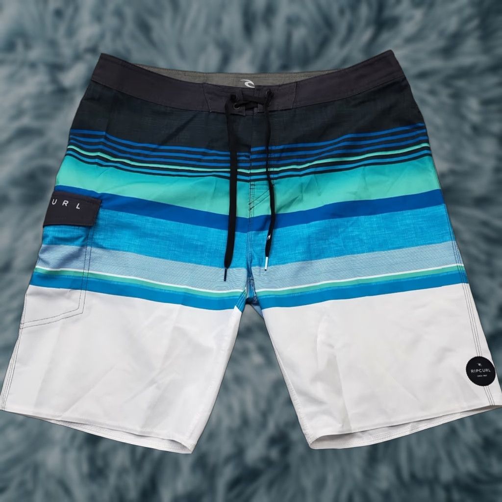 Rip Curl RIP CURL Board Shorts Mens 36 Multicolor Striped Swimwear Drawstring Pockets Size US 36 / EU 52 - 1 Thumbnail